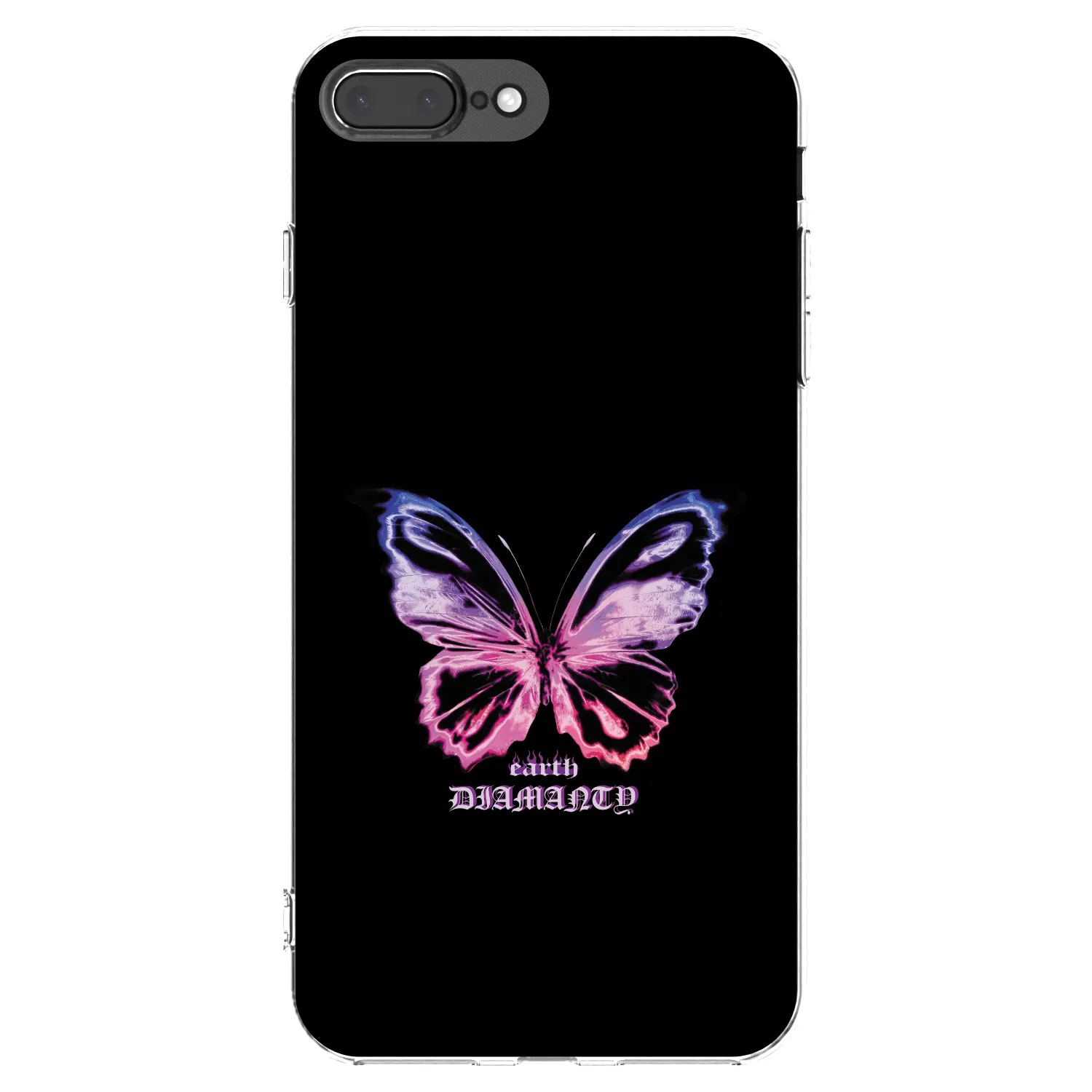 Picasee silikonski prozorni ovitek za Apple iPhone 8 Plus - Diamanty Purple