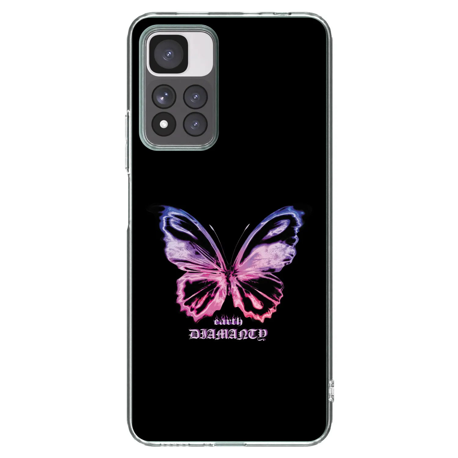 Picasee silikonski prozorni ovitek za Xiaomi Redmi Note 11 Pro+ 5G - Diamanty Purple