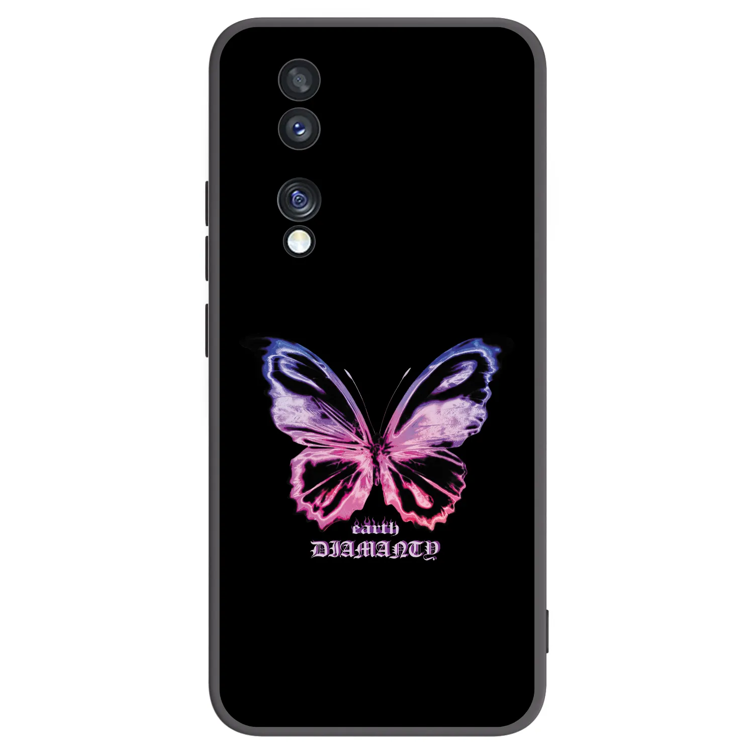 Picasee silikonski črni ovitek za Honor 70 - Diamanty Purple