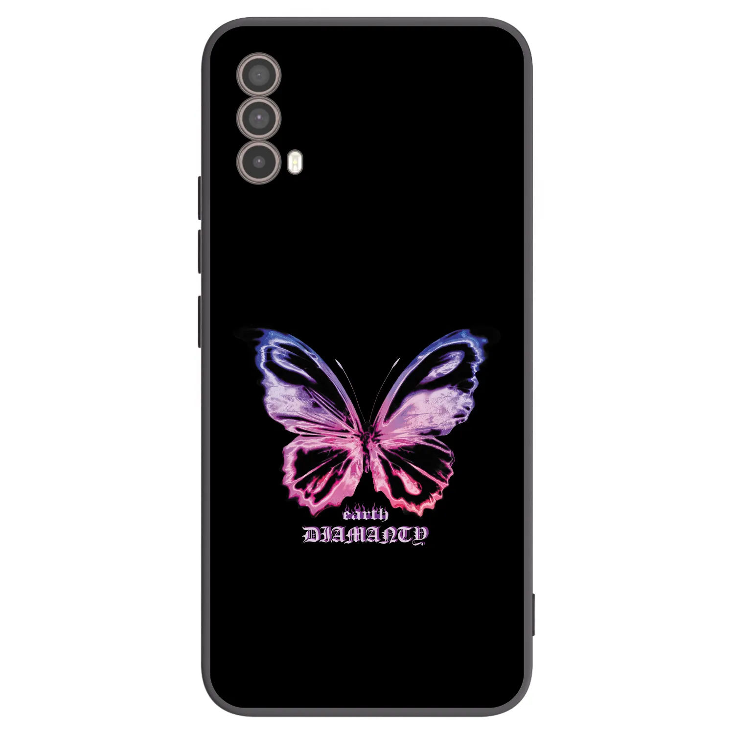Picasee silikonski črni ovitek za Motorola Moto E40 - Diamanty Purple
