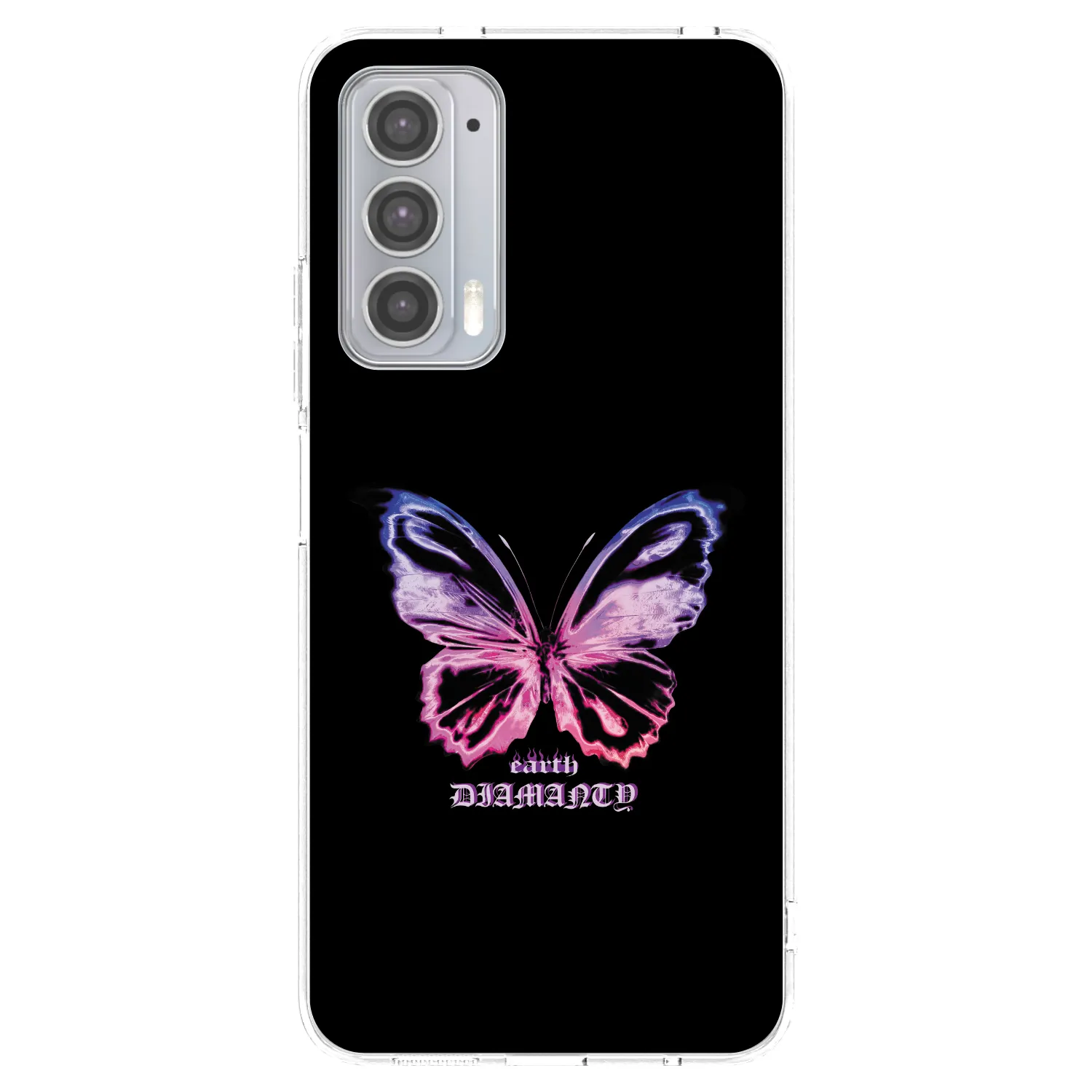 Picasee silikonski prozorni ovitek za Motorola Edge 20 - Diamanty Purple