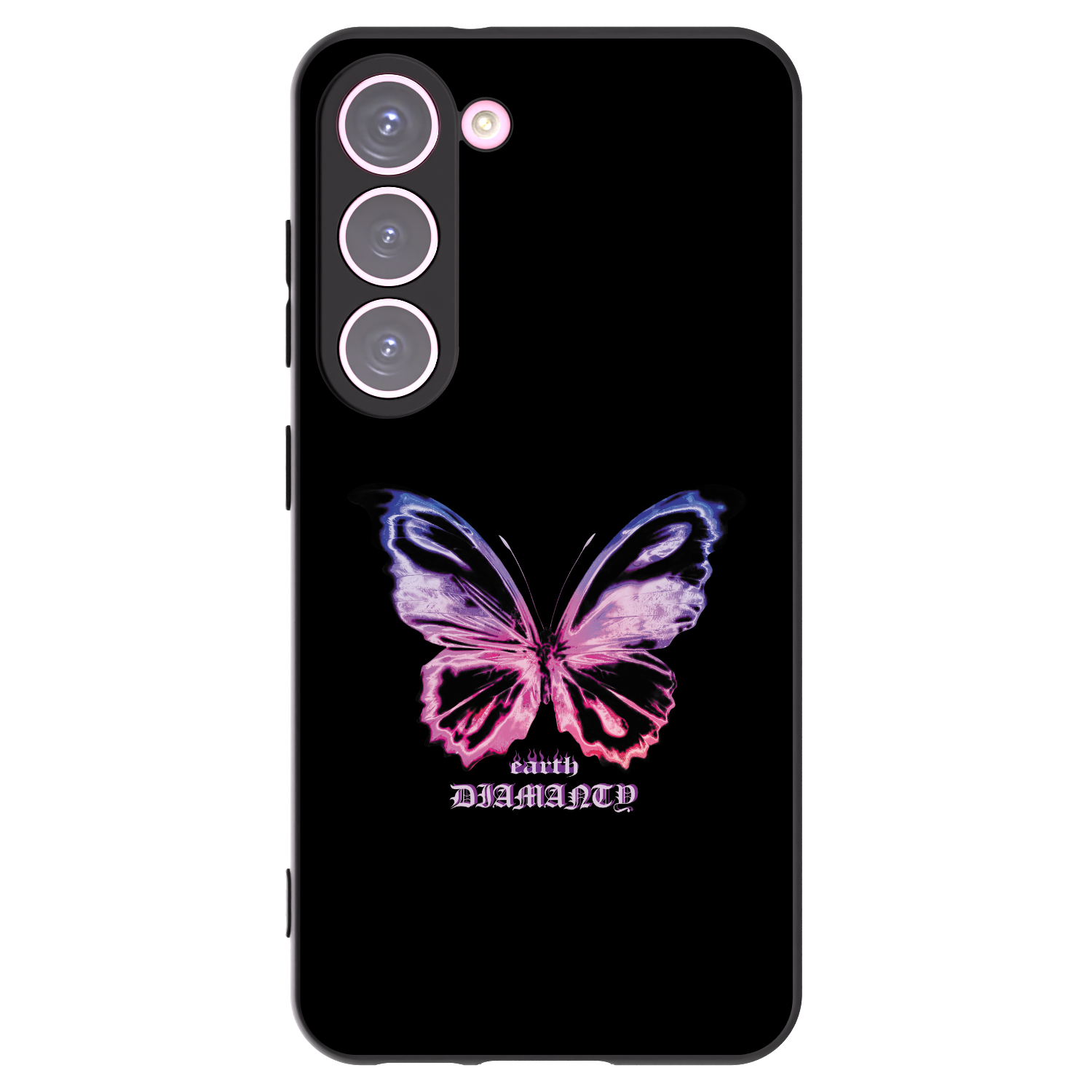 Picasee silikonski črni ovitek za Samsung Galaxy S23 5G - Diamanty Purple