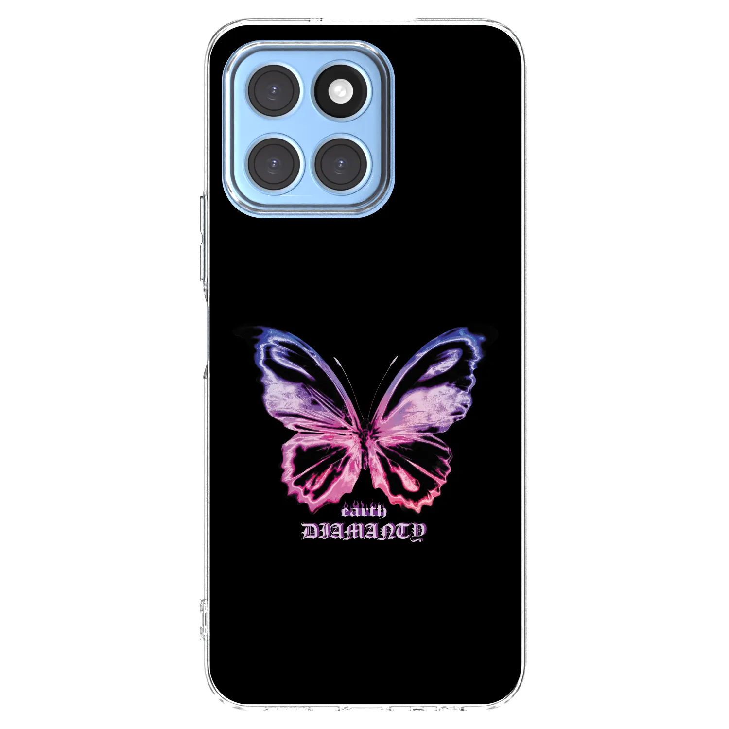 Picasee silikonski prozorni ovitek za Honor X8 5G - Diamanty Purple