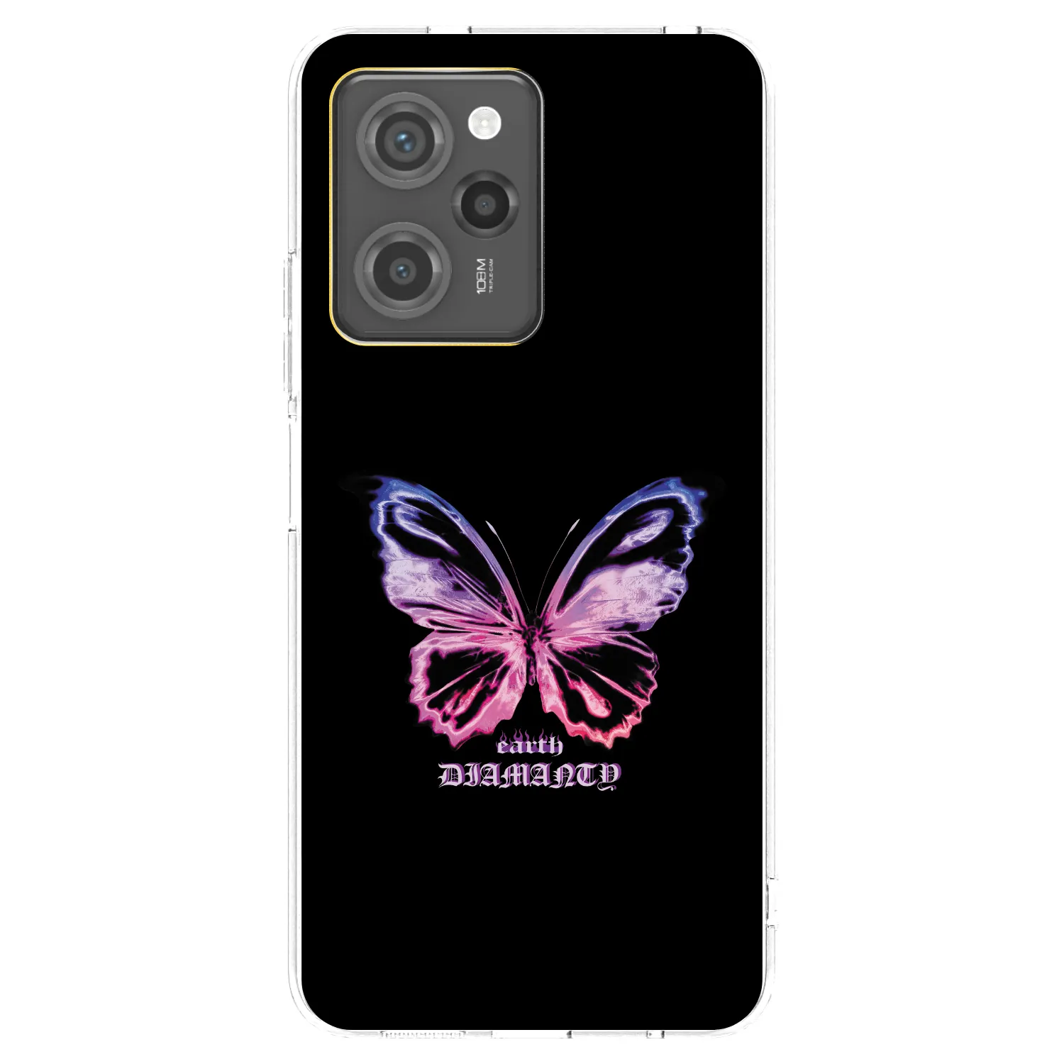 Picasee silikonski prozorni ovitek za Xiaomi Poco X5 Pro - Diamanty Purple