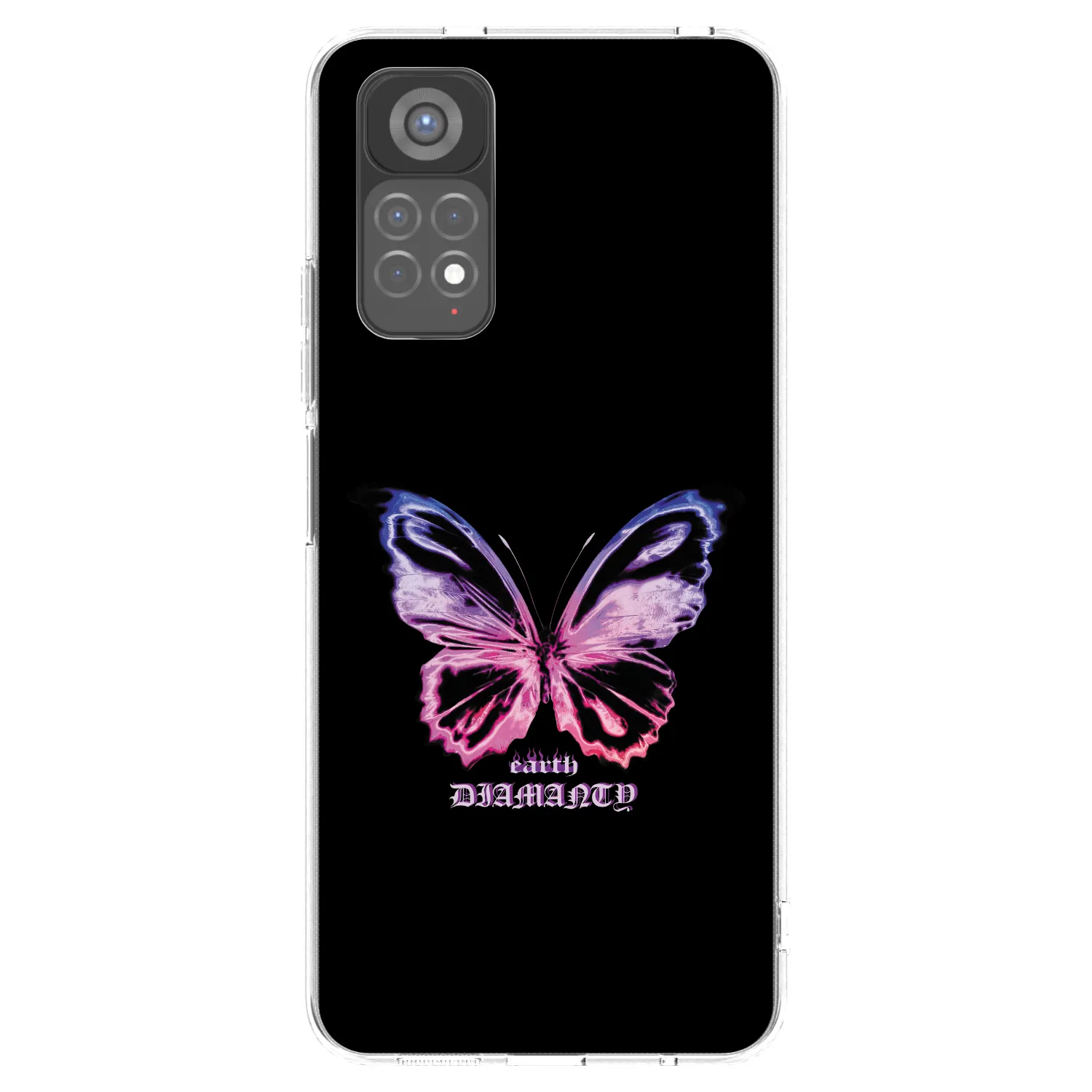 Picasee silikonski prozorni ovitek za Xiaomi Redmi Note 11S 5G - Diamanty Purple