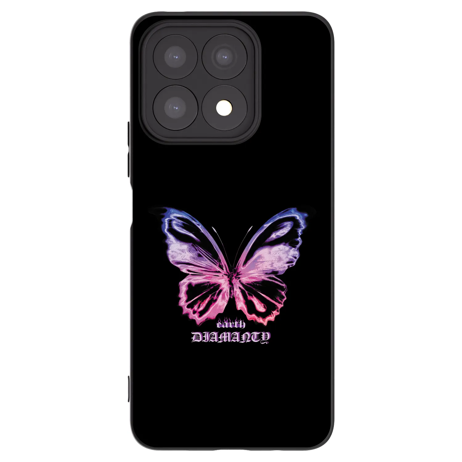 Picasee silikonski črni ovitek za Honor X8a - Diamanty Purple