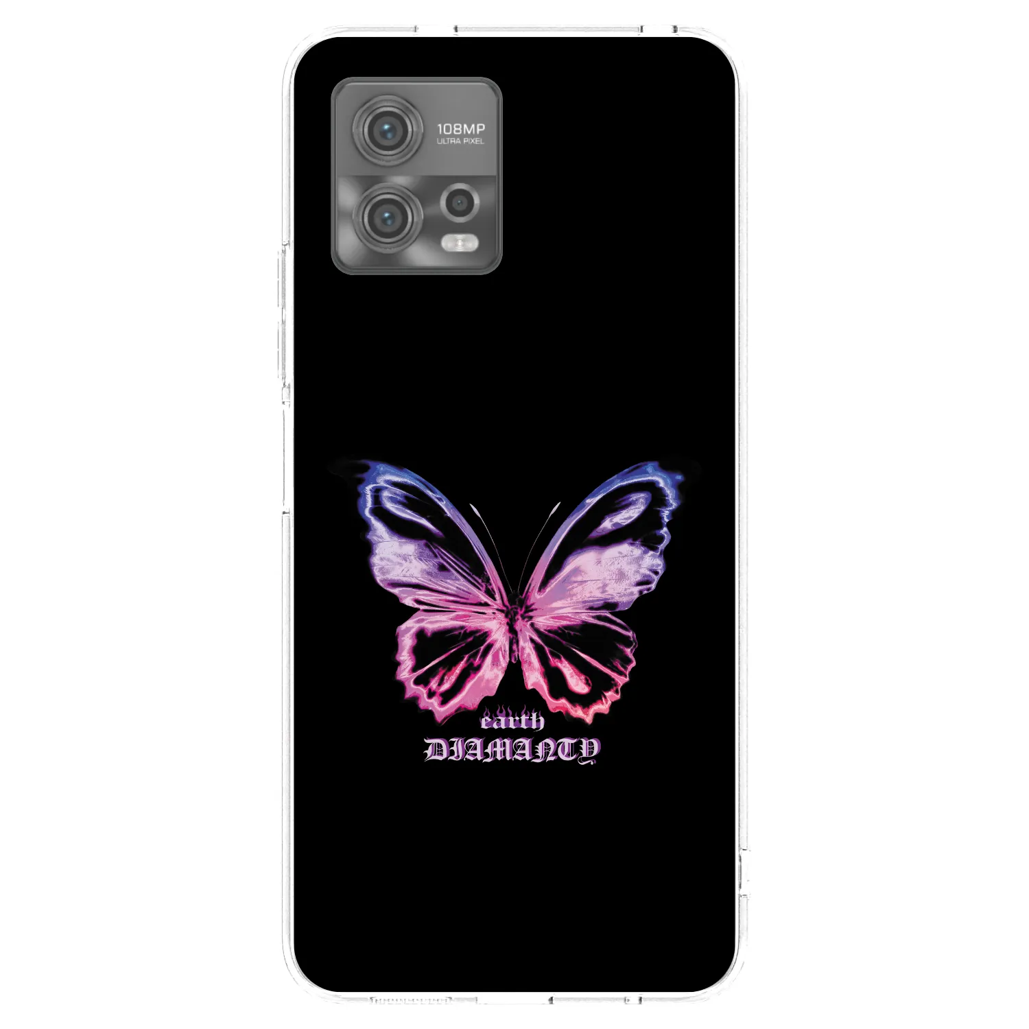 Picasee silikonski prozorni ovitek za Motorola Moto G72 - Diamanty Purple