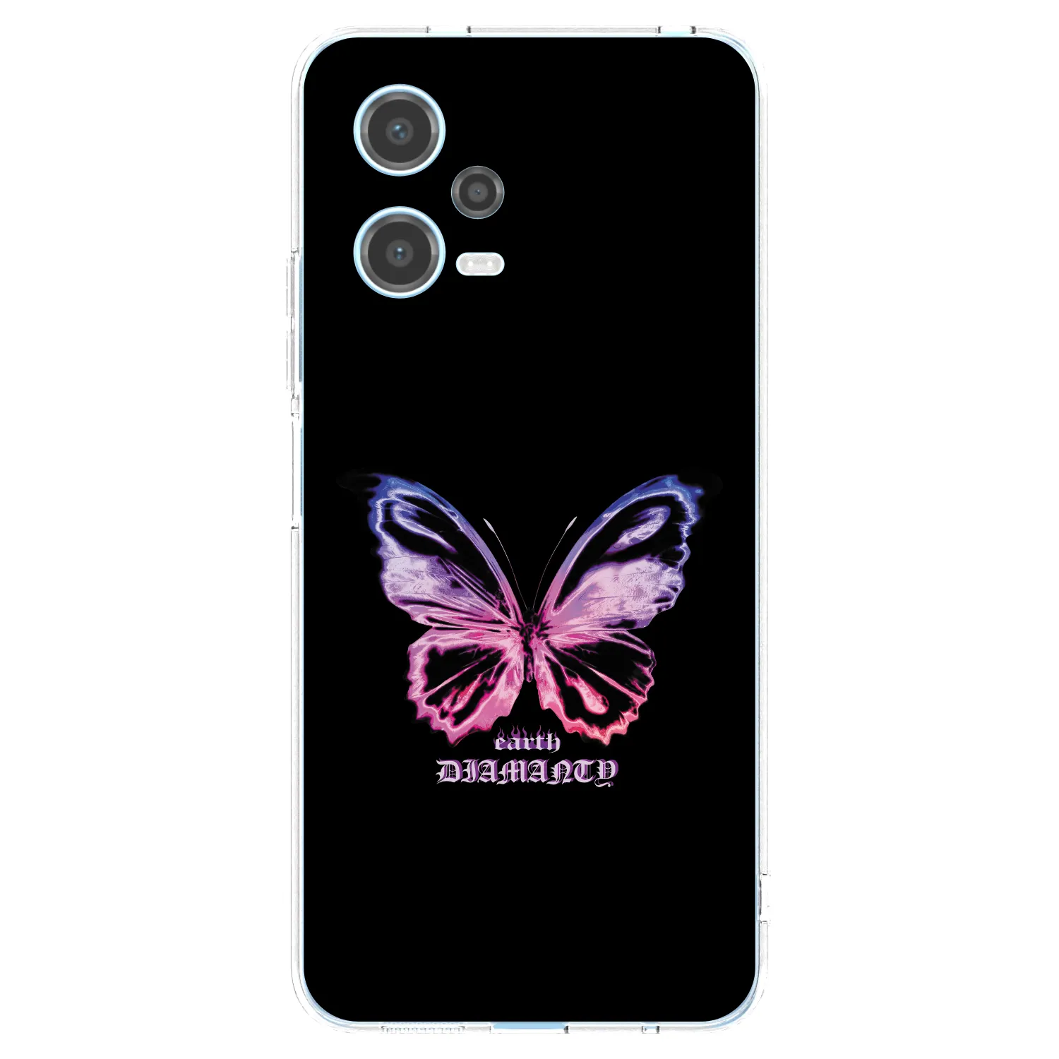 Picasee silikonski prozorni ovitek za Xiaomi Redmi Note 12 5G - Diamanty Purple