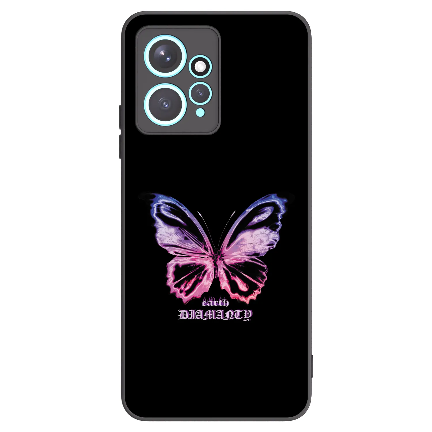 Picasee silikonski črni ovitek za Xiaomi Redmi Note 12 4G - Diamanty Purple