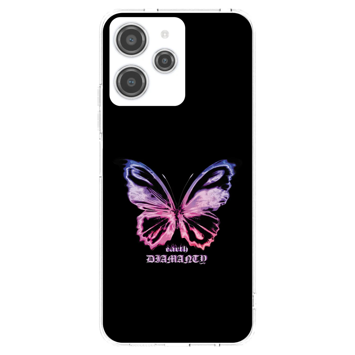 Picasee silikonski prozorni ovitek za Xiaomi Redmi 12 4G - Diamanty Purple
