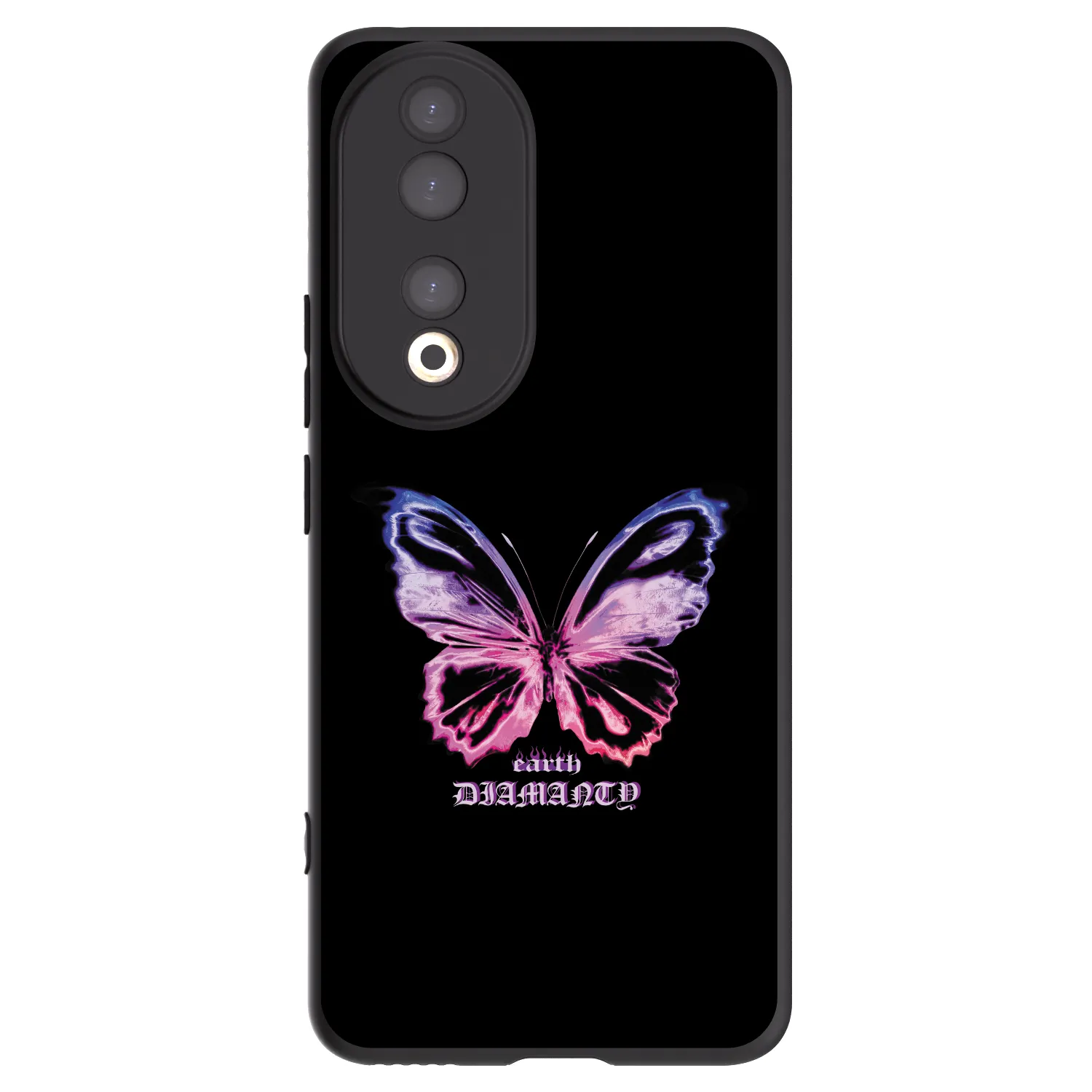 Picasee silikonski črni ovitek za Honor 90 5G - Diamanty Purple