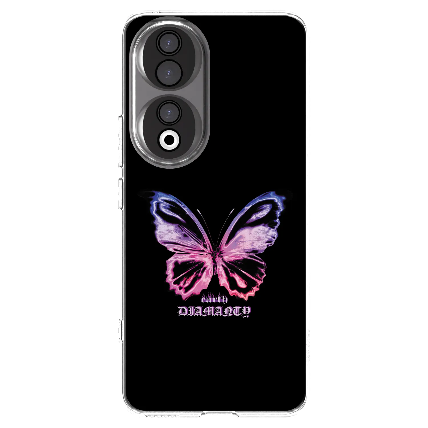 Picasee silikonski prozorni ovitek za Honor 90 5G - Diamanty Purple