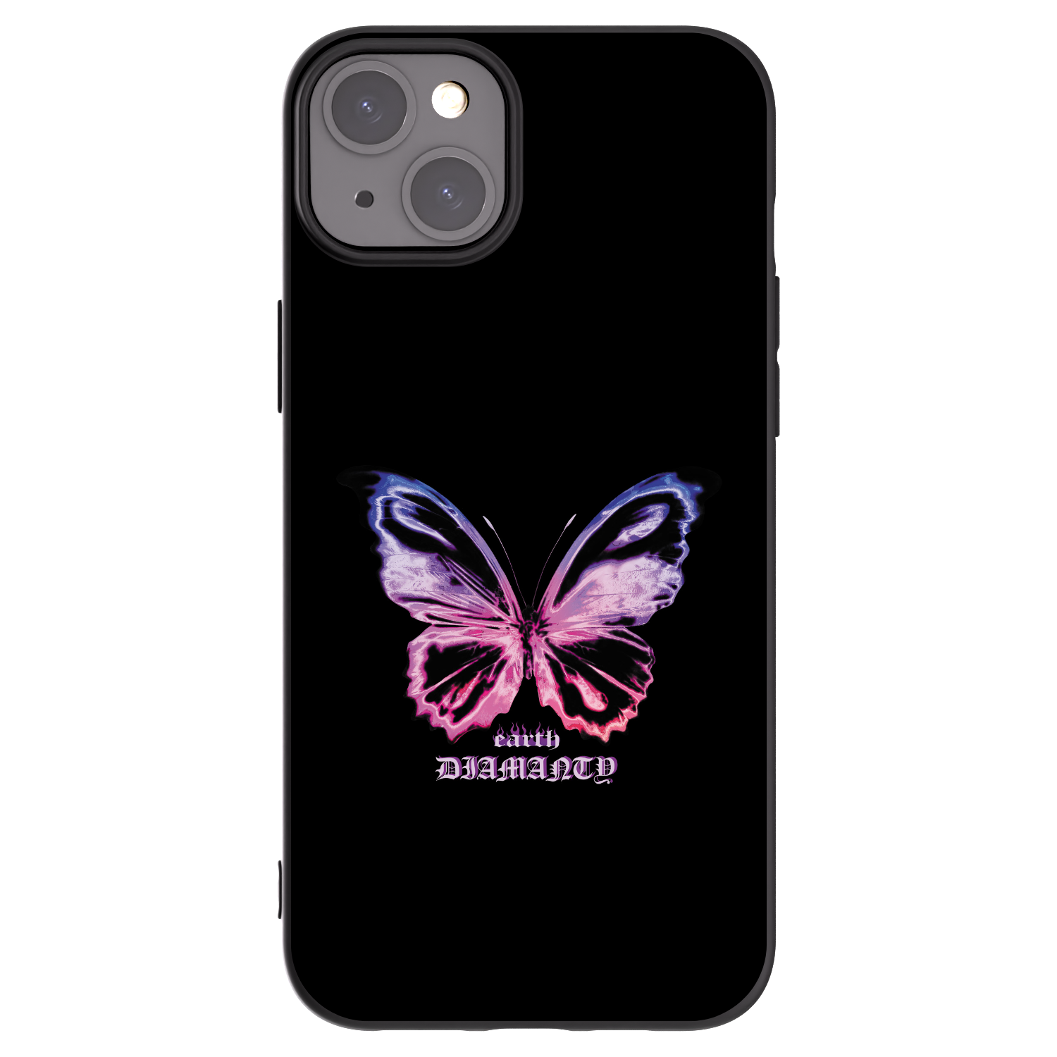 Picasee silikonski črni ovitek za Apple iPhone 15 Plus - Diamanty Purple
