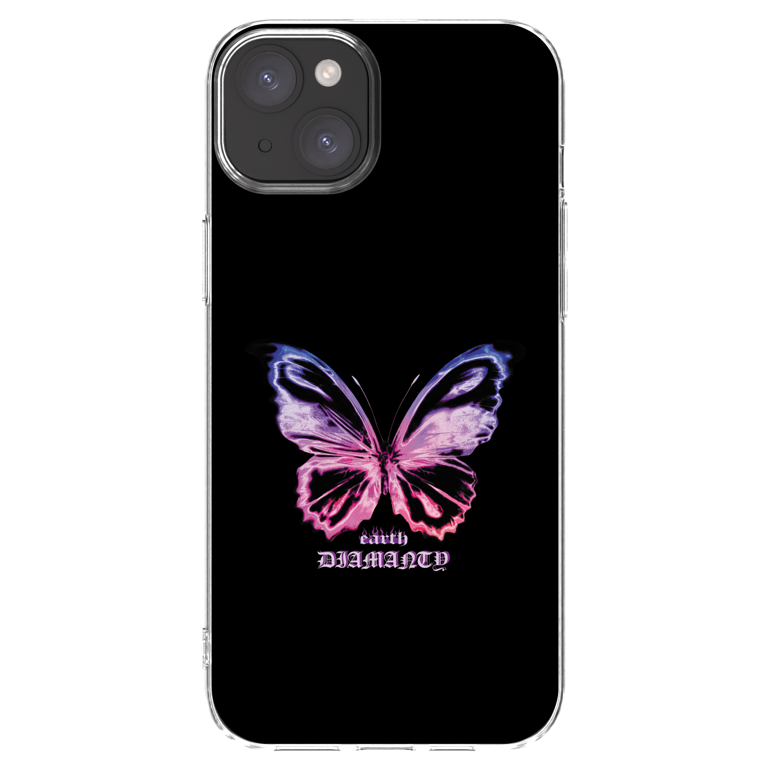 Picasee silikonski prozorni ovitek za Apple iPhone 15 Plus - Diamanty Purple
