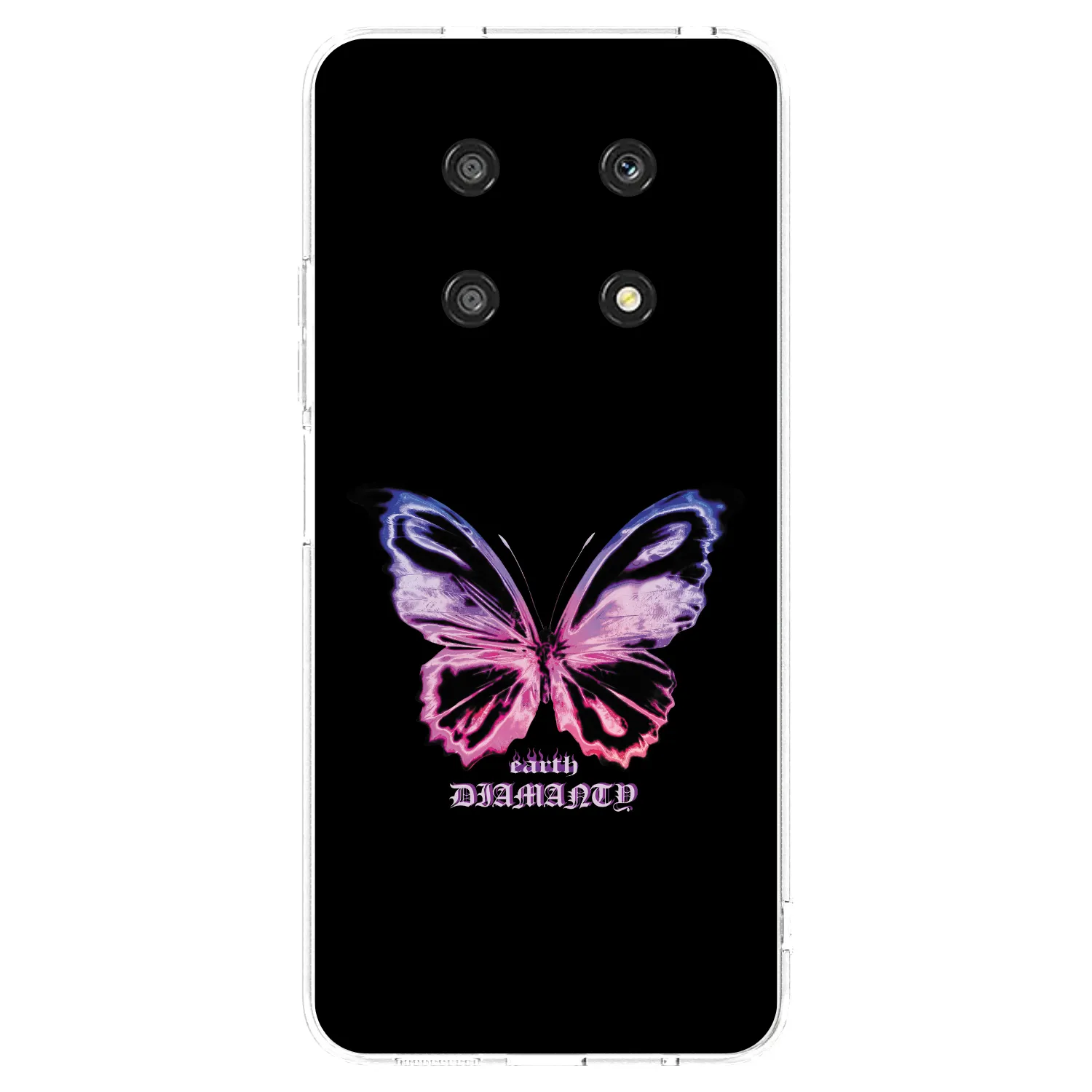 Picasee silikonski prozorni ovitek za Honor Magic4 Lite 5G - Diamanty Purple
