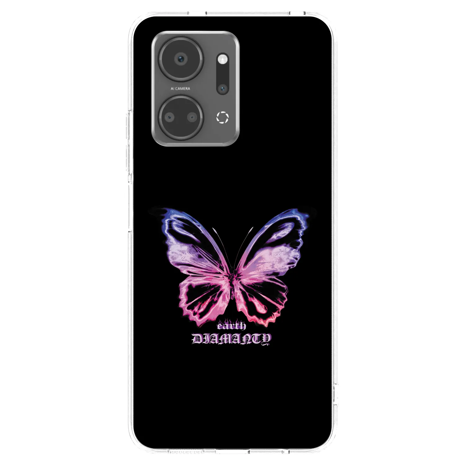Picasee silikonski prozorni ovitek za Honor X7a - Diamanty Purple