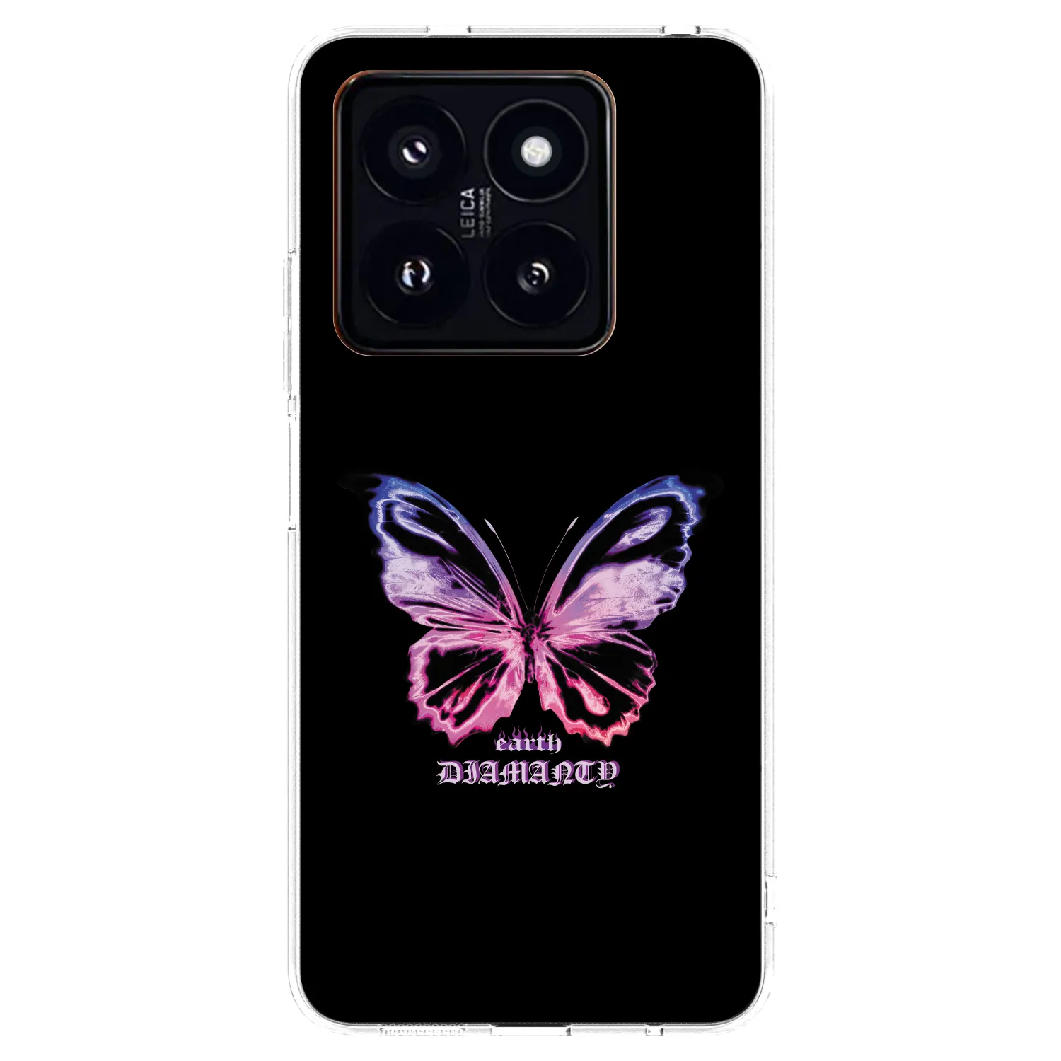 Picasee silikonski prozorni ovitek za Xiaomi 14 Pro - Diamanty Purple