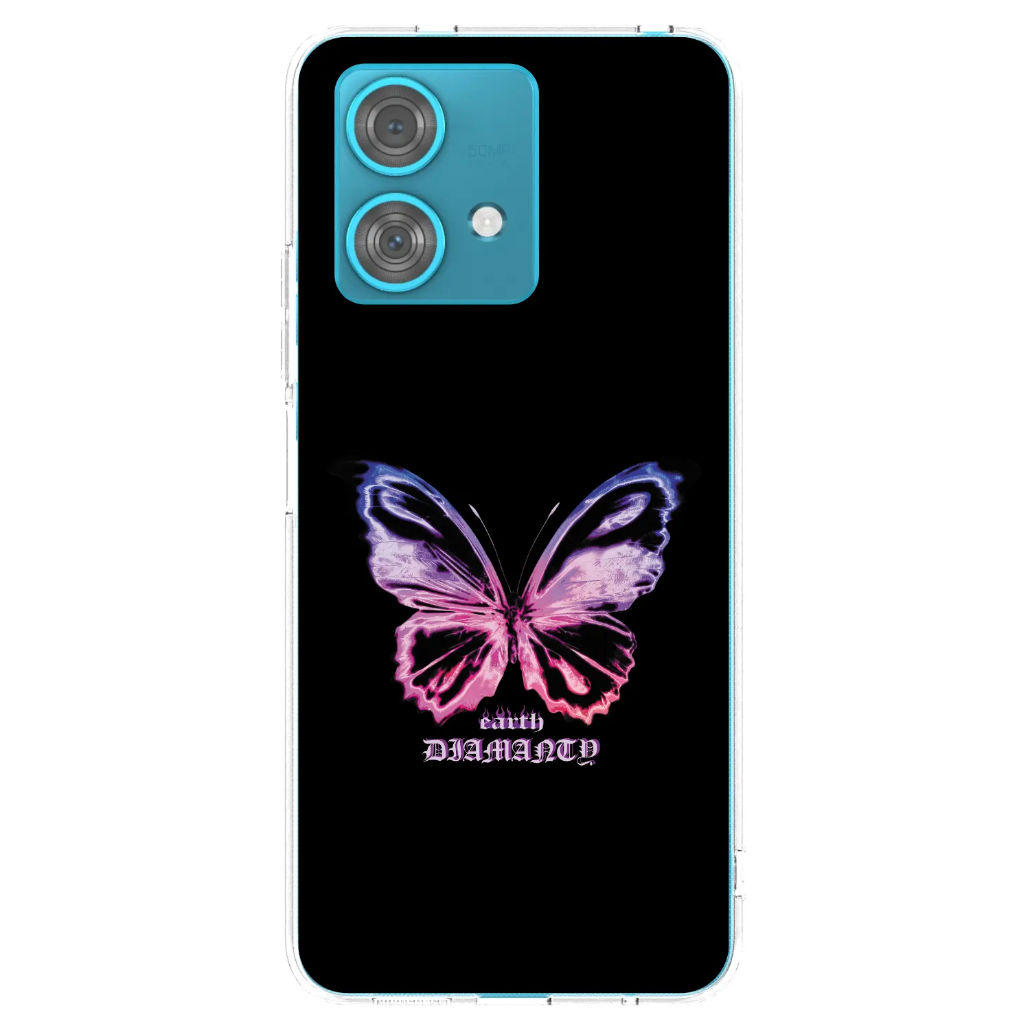 Picasee silikonski prozorni ovitek za Motorola Edge 40 Neo - Diamanty Purple