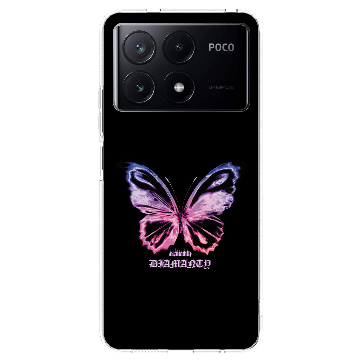 Picasee silikonski prozorni ovitek za Xiaomi Poco X6 Pro - Diamanty Purple