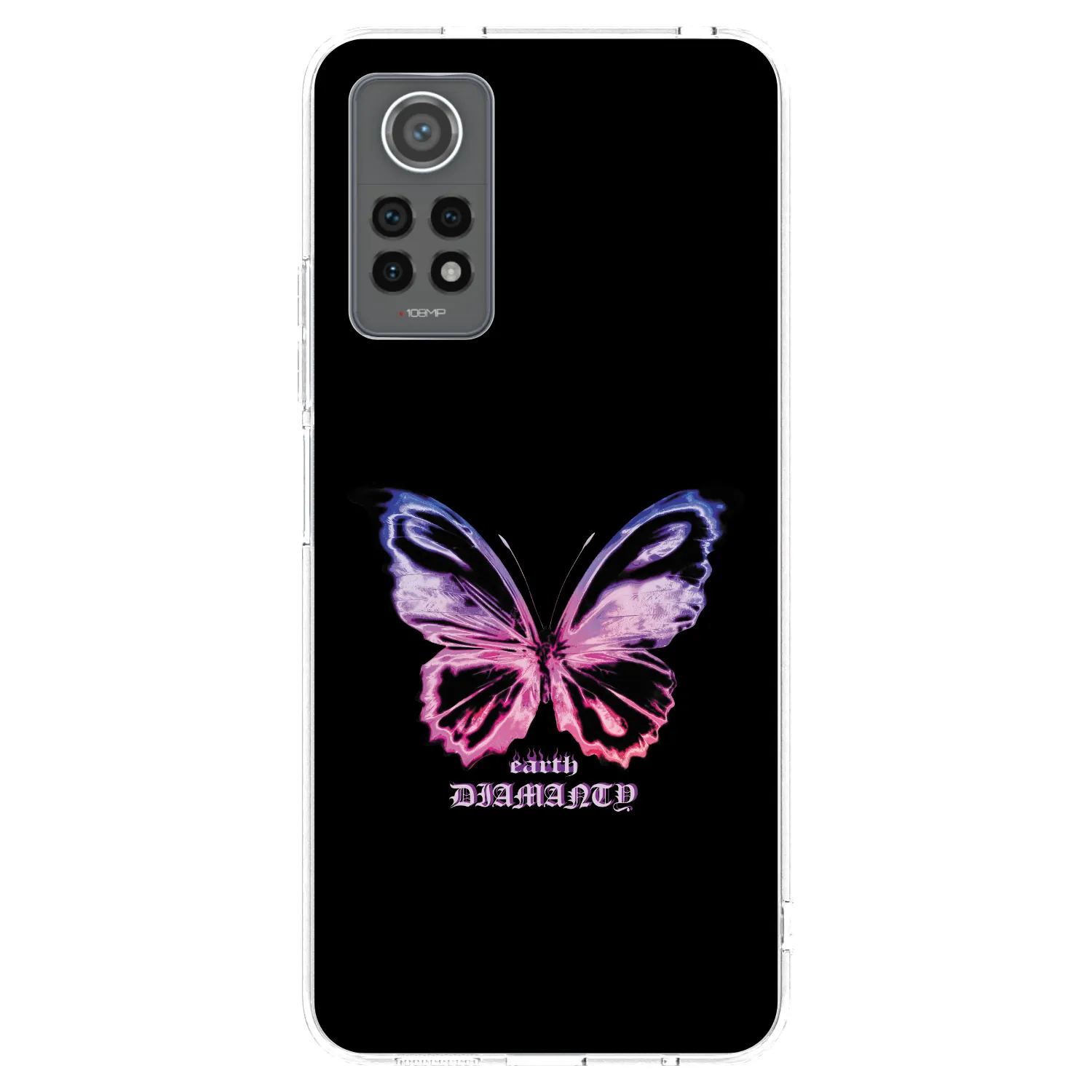 Picasee silikonski prozorni ovitek za Xiaomi Redmi Note 12 Pro 4G - Diamanty Purple