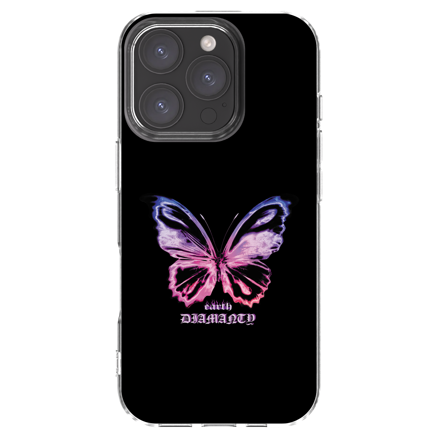 Picasee silikonski prozorni ovitek za Apple iPhone 16 Pro - Diamanty Purple