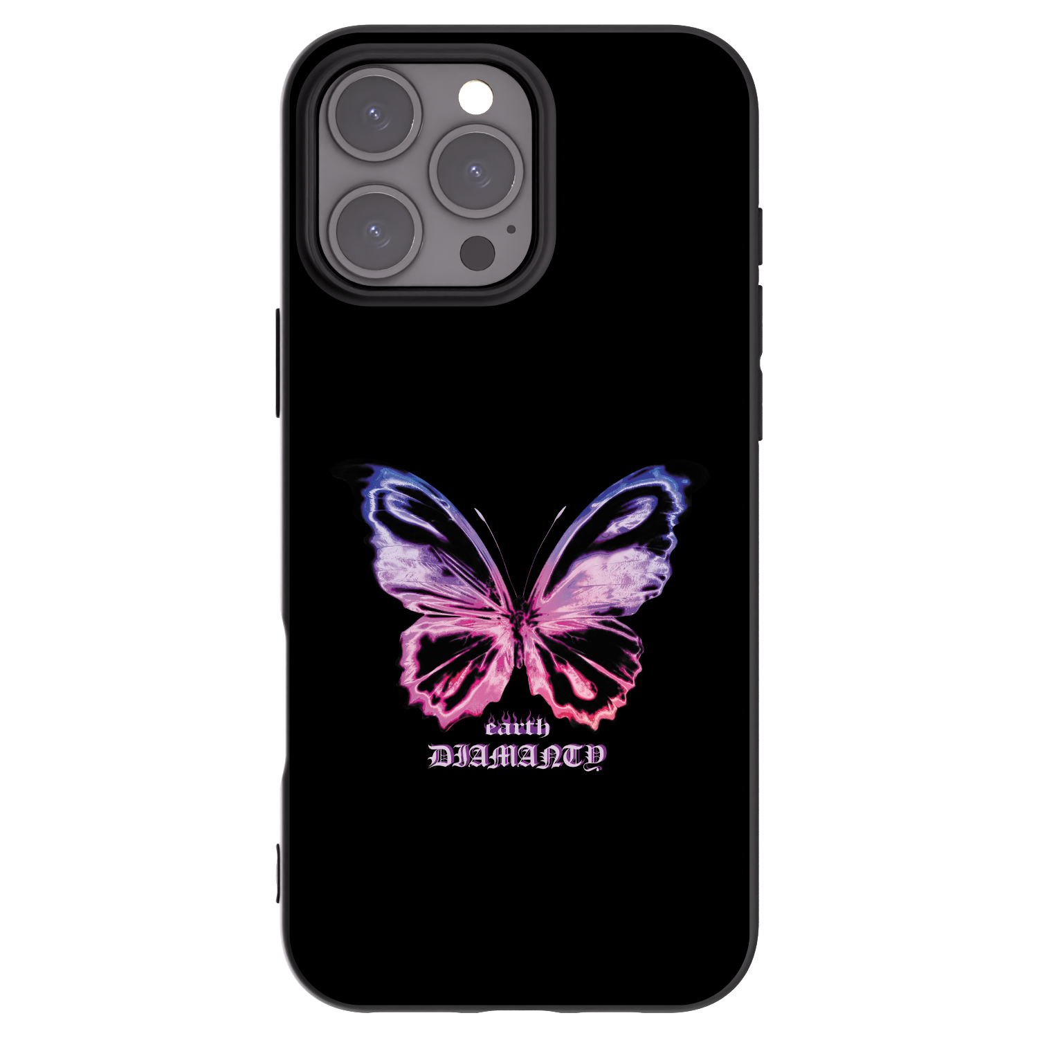 Picasee silikonski črni ovitek za Apple iPhone 16 Pro Max - Diamanty Purple