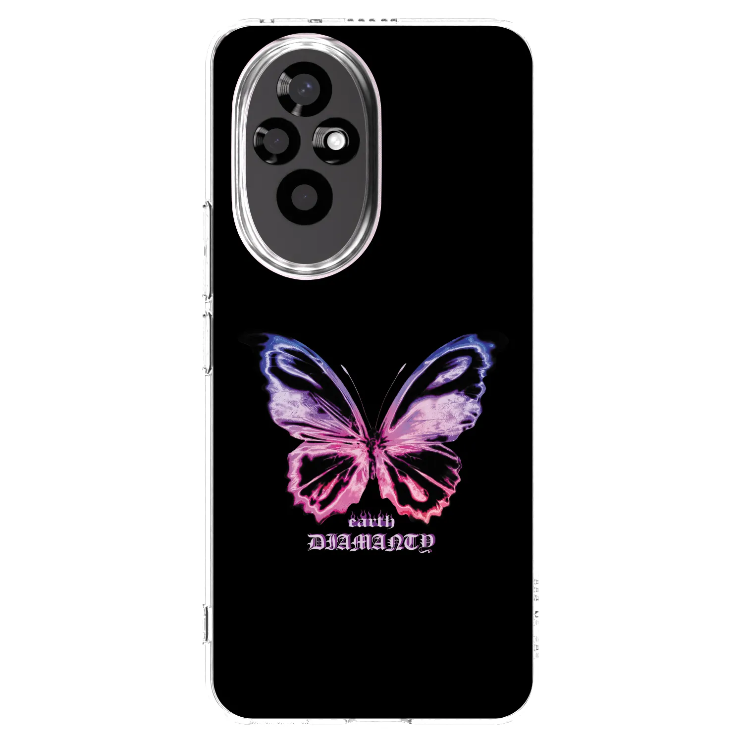 Picasee silikonski prozorni ovitek za Honor 200 Pro 5G - Diamanty Purple