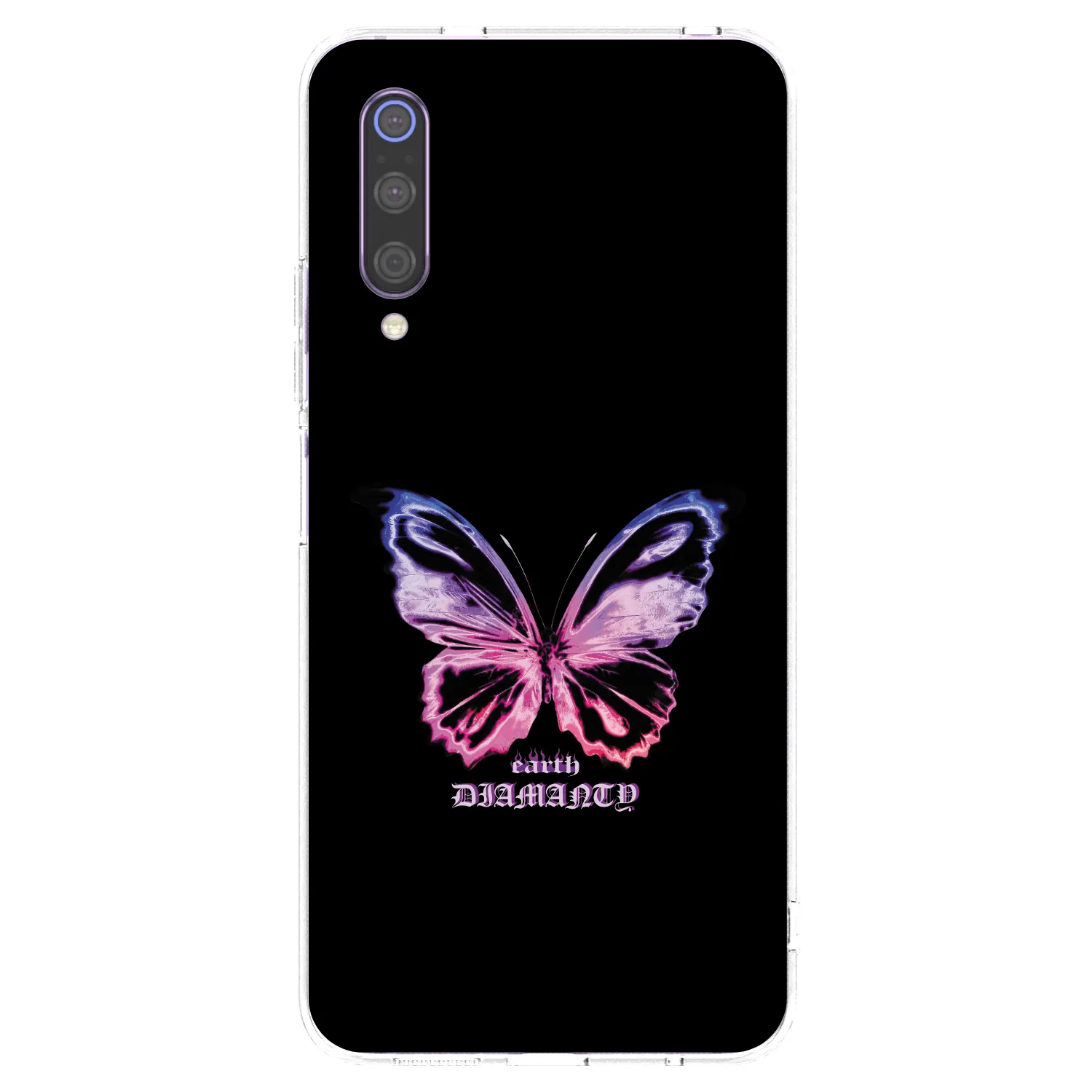 Picasee silikonski prozorni ovitek za Xiaomi Mi 9 - Diamanty Purple