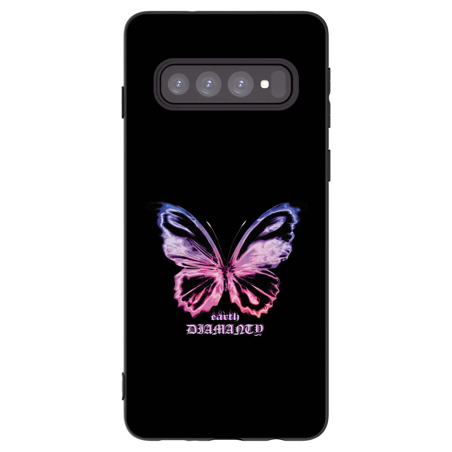 Picasee silikonski črni ovitek za Samsung Galaxy S10 G973 - Diamanty Purple