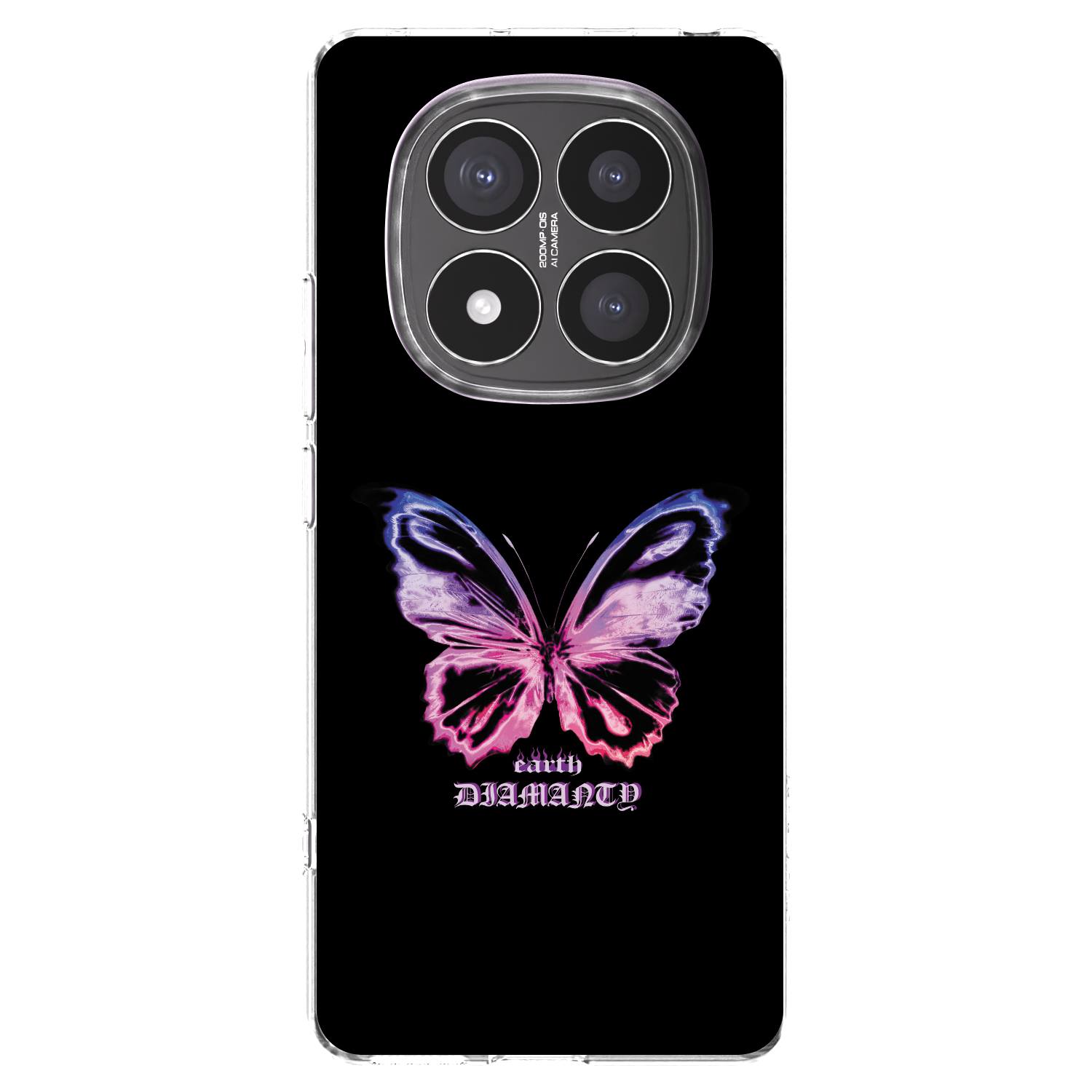 Picasee silikonski prozorni ovitek za Xiaomi Redmi Note 14 Pro+ 5G - Diamanty Purple