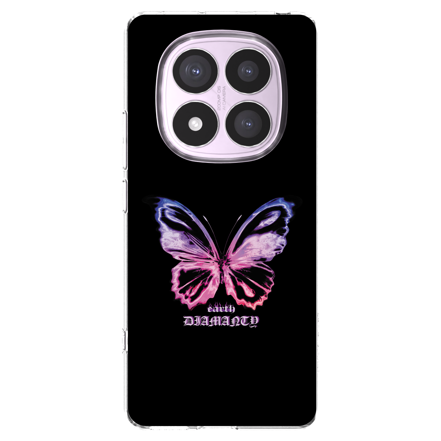 Picasee silikonski prozorni ovitek za Xiaomi Redmi Note 14 Pro 5G - Diamanty Purple