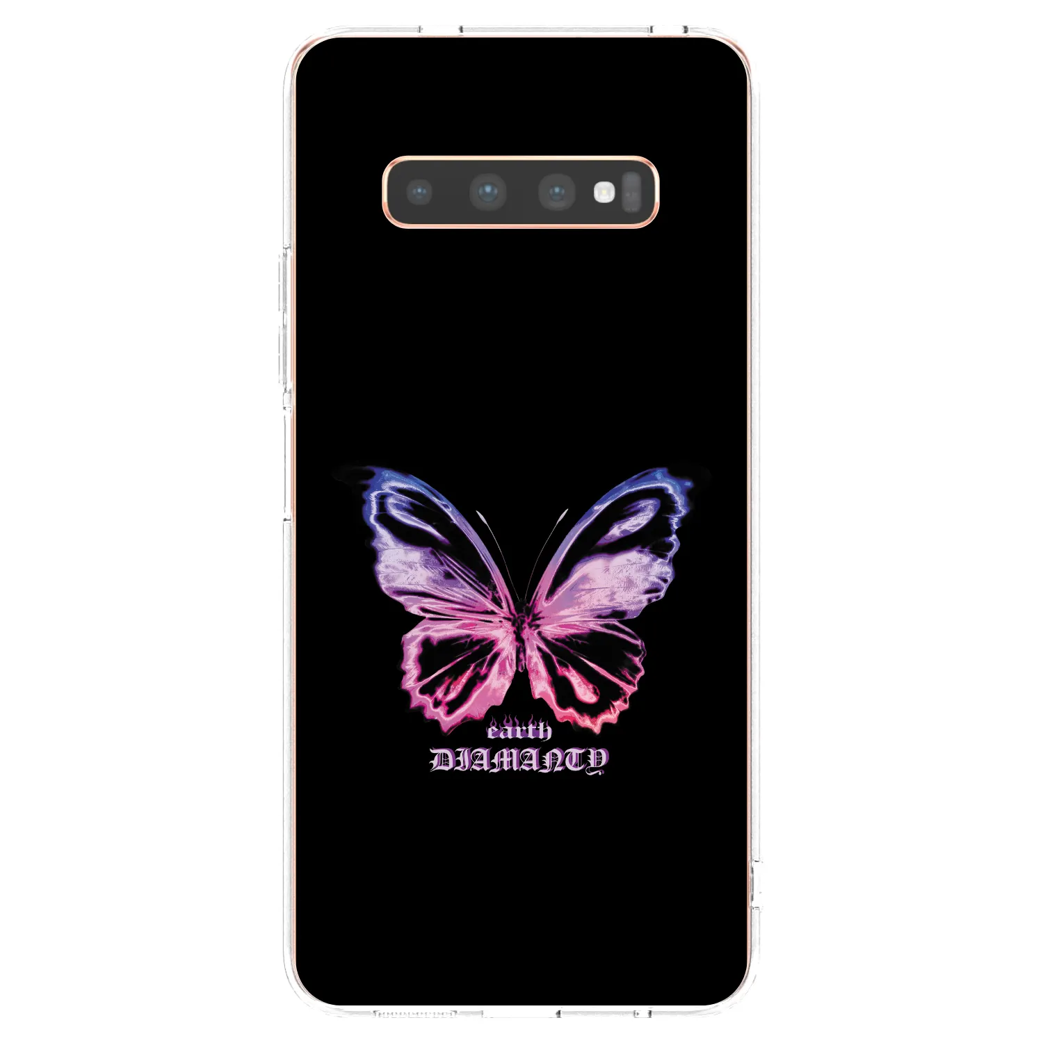 Picasee silikonski prozorni ovitek za Samsung Galaxy S10 Plus G975 - Diamanty Purple