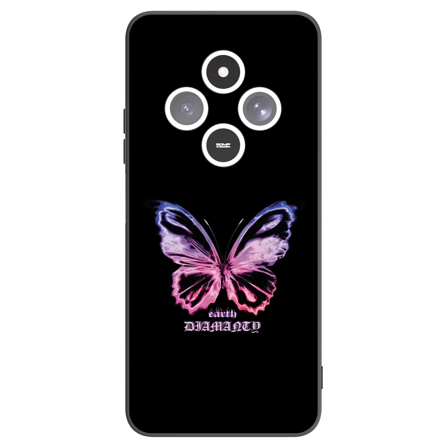 Picasee silikonski črni ovitek za Xiaomi Redmi 14C - Diamanty Purple