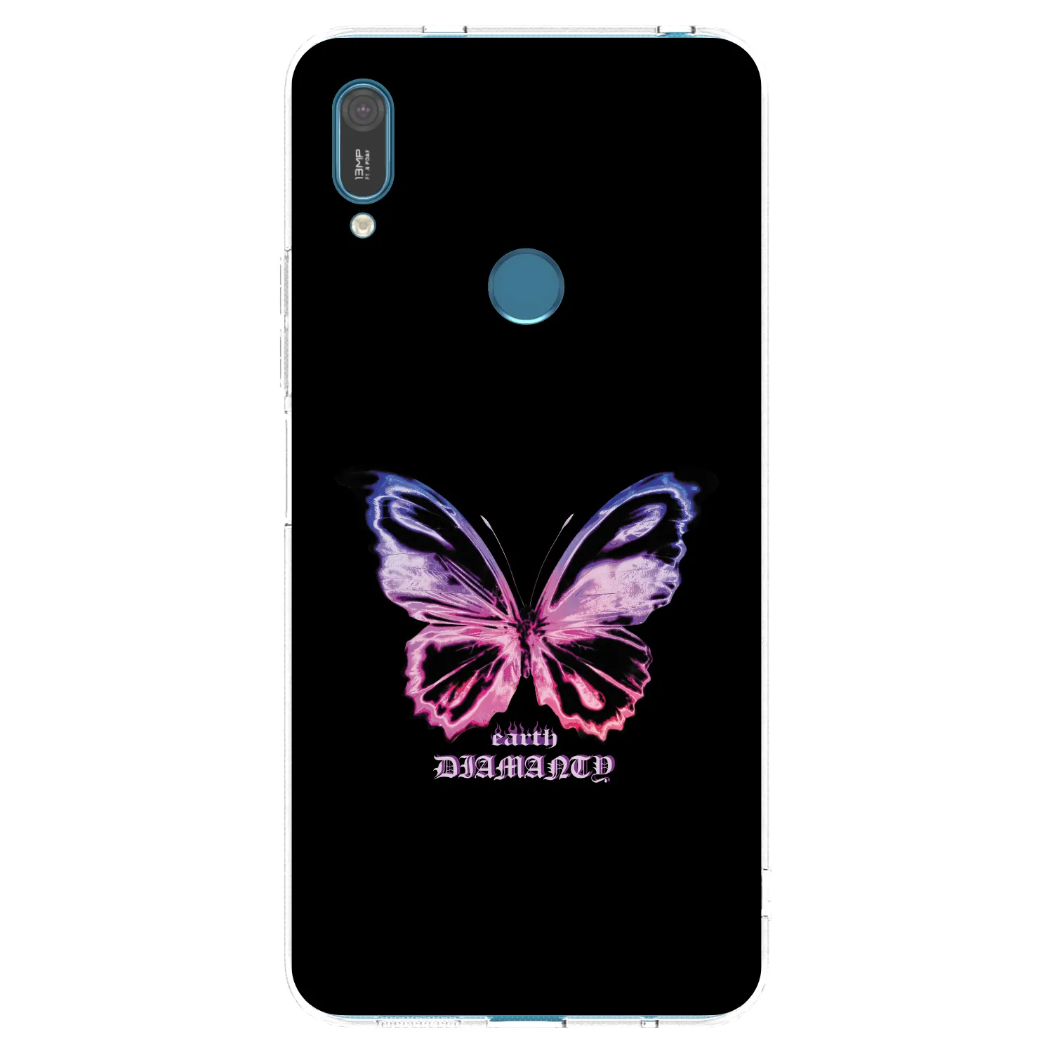 Picasee silikonski prozorni ovitek za Huawei Y7 2019 - Diamanty Purple