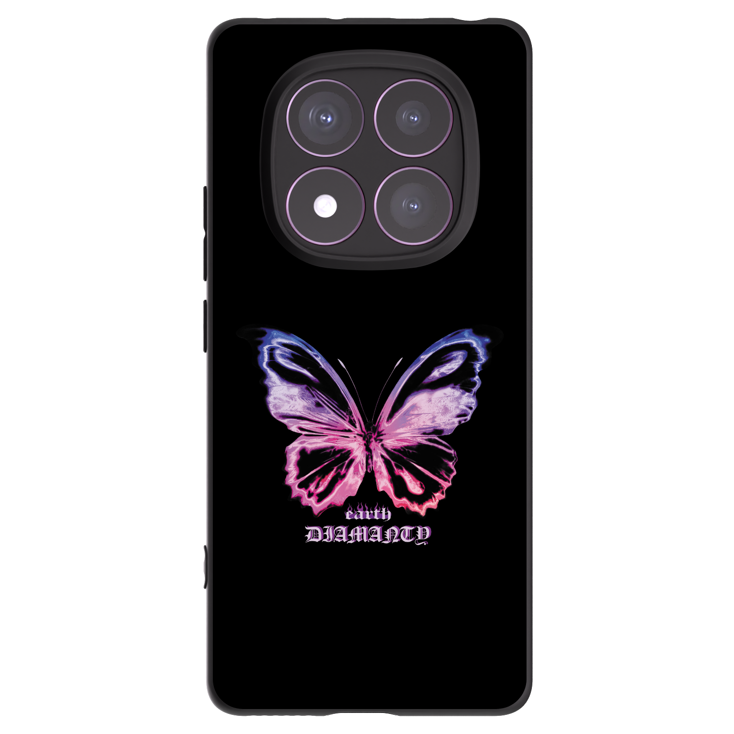 Picasee silikonski črni ovitek za Xiaomi Redmi Note 14 Pro 4G - Diamanty Purple