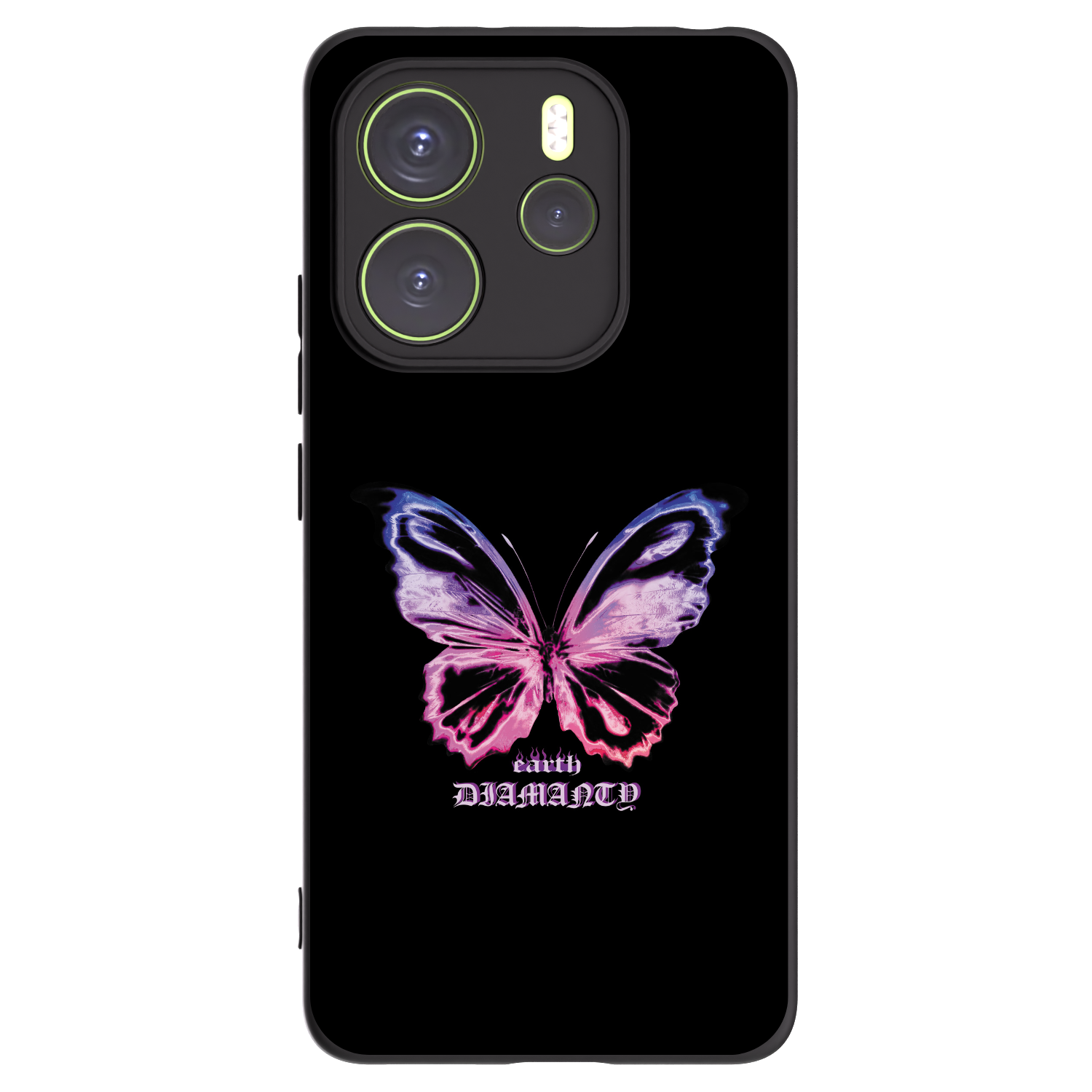 Picasee silikonski črni ovitek za Xiaomi Redmi Note 14 4G - Diamanty Purple