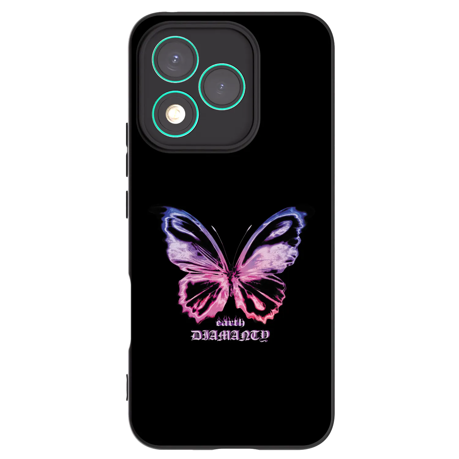 Picasee silikonski črni ovitek za Honor 400 Lite 5G - Diamanty Purple
