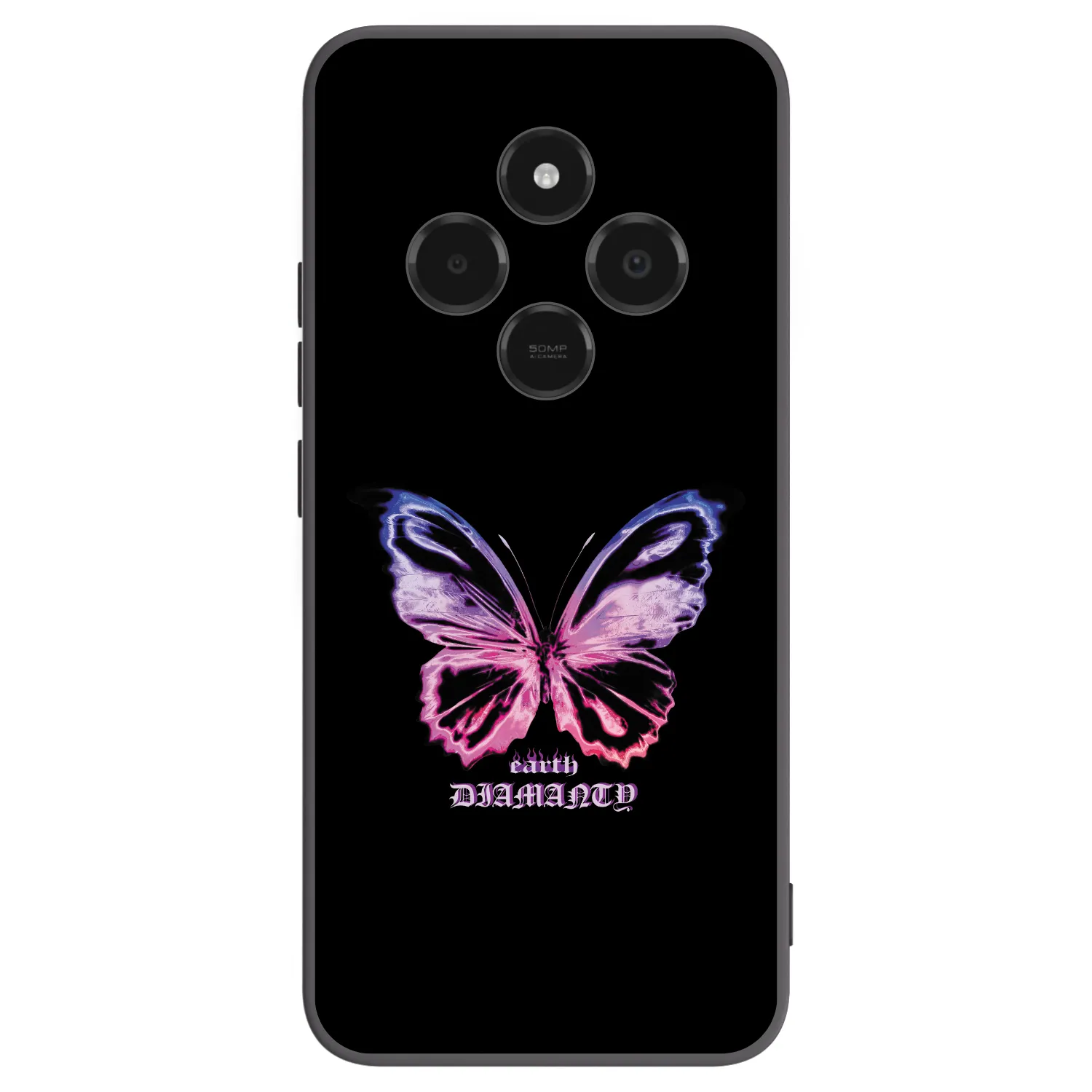 Picasee silikonski črni ovitek za Xiaomi Poco C75 - Diamanty Purple