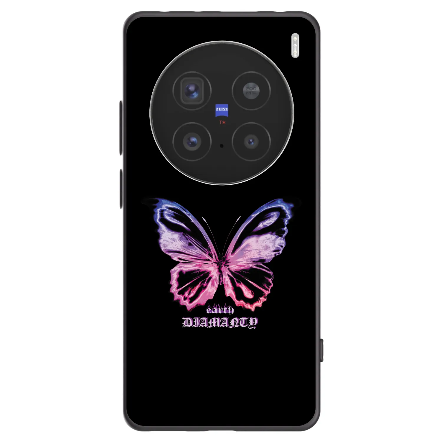 Picasee silikonski črni ovitek za Vivo X200 Pro - Diamanty Purple