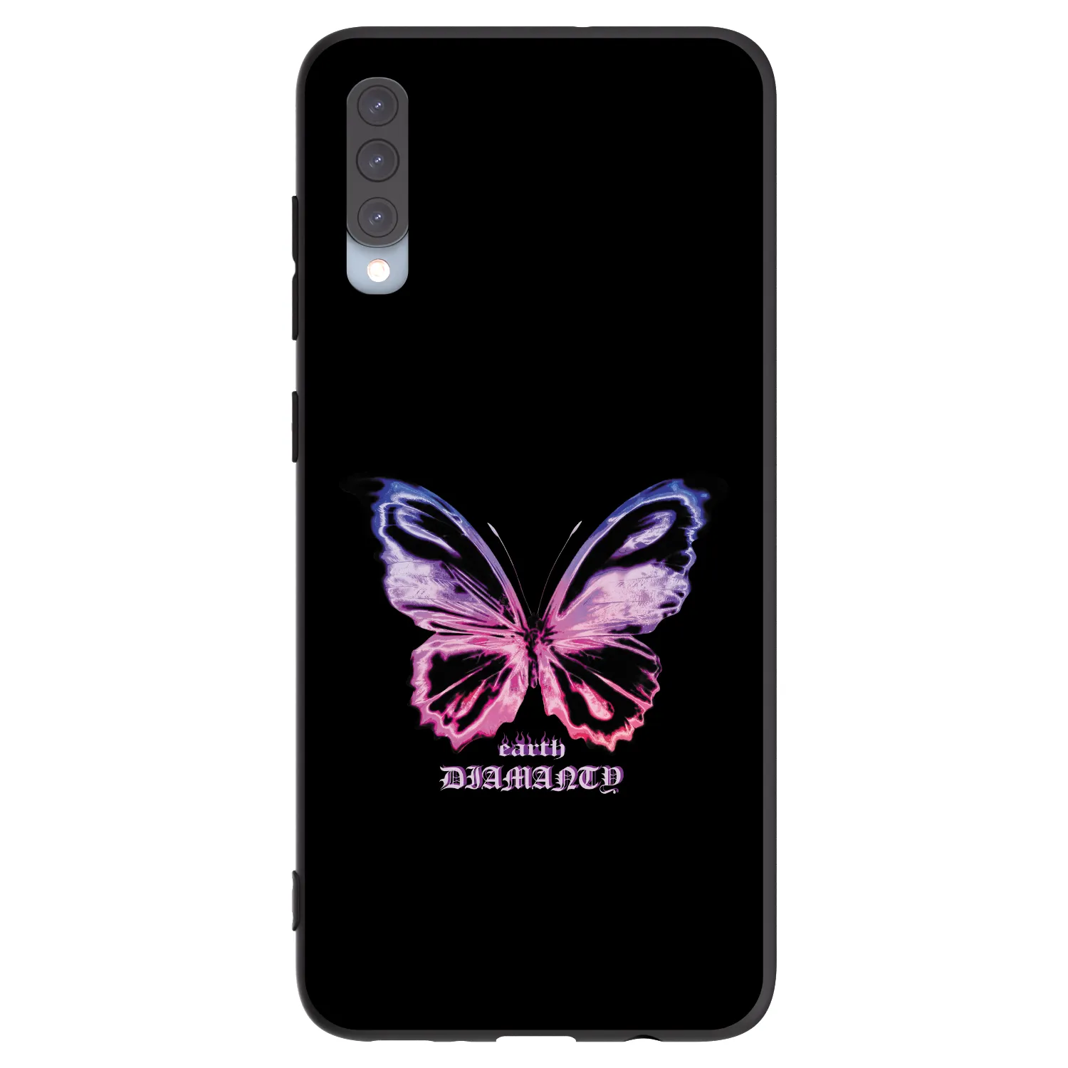 Picasee silikonski črni ovitek za Samsung Galaxy A70 A705F - Diamanty Purple