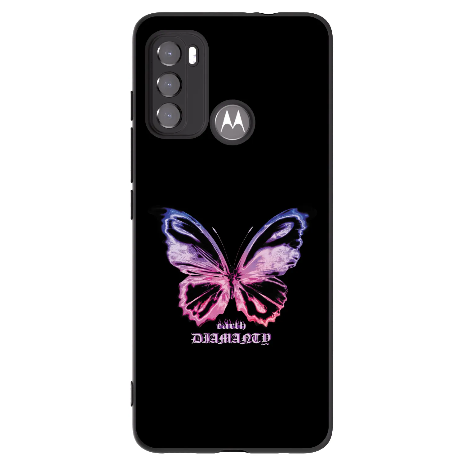 Picasee silikonski črni ovitek za Motorola Edge 60 5G - Diamanty Purple