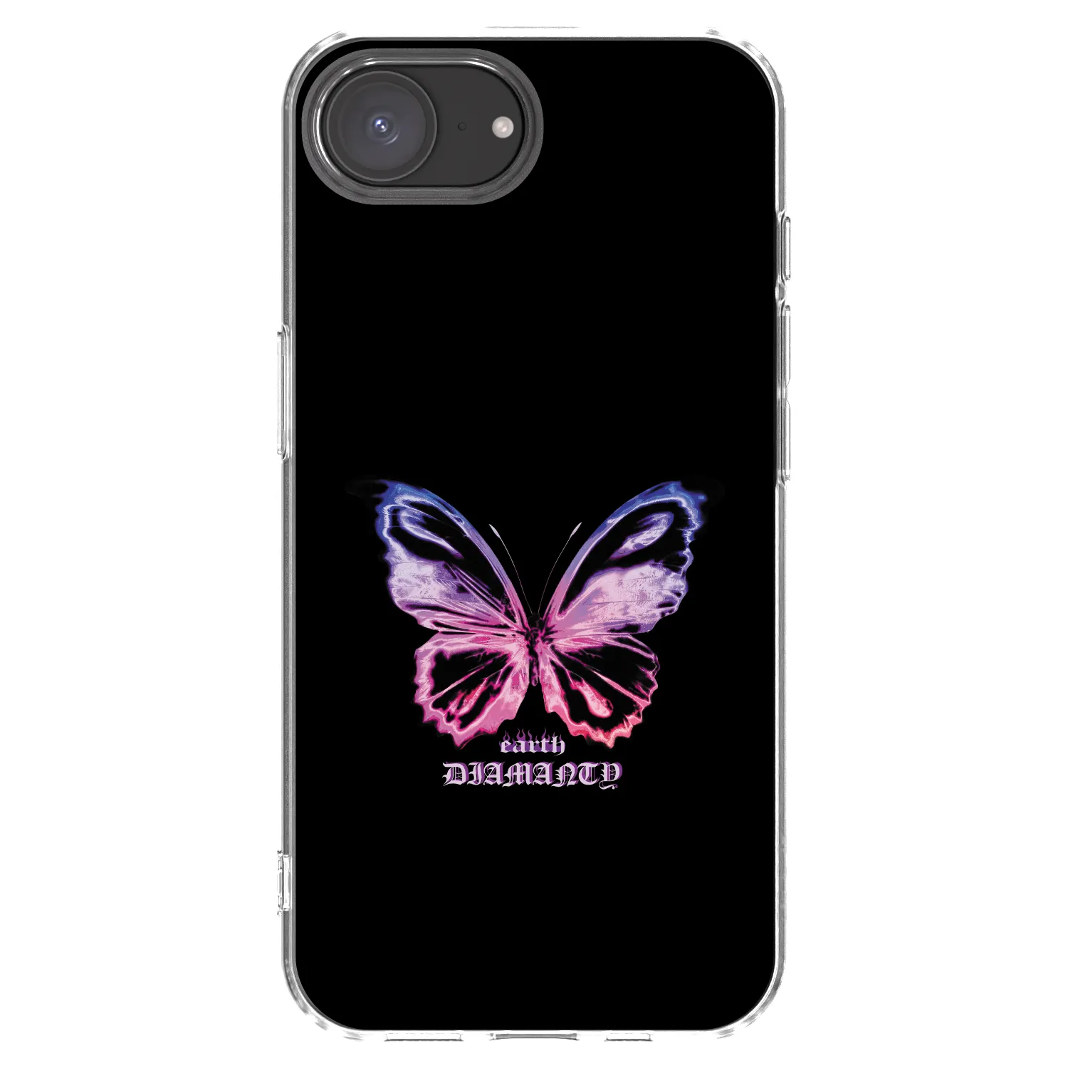 Picasee silikonski prozorni ovitek za Apple iPhone 17e - Diamanty Purple