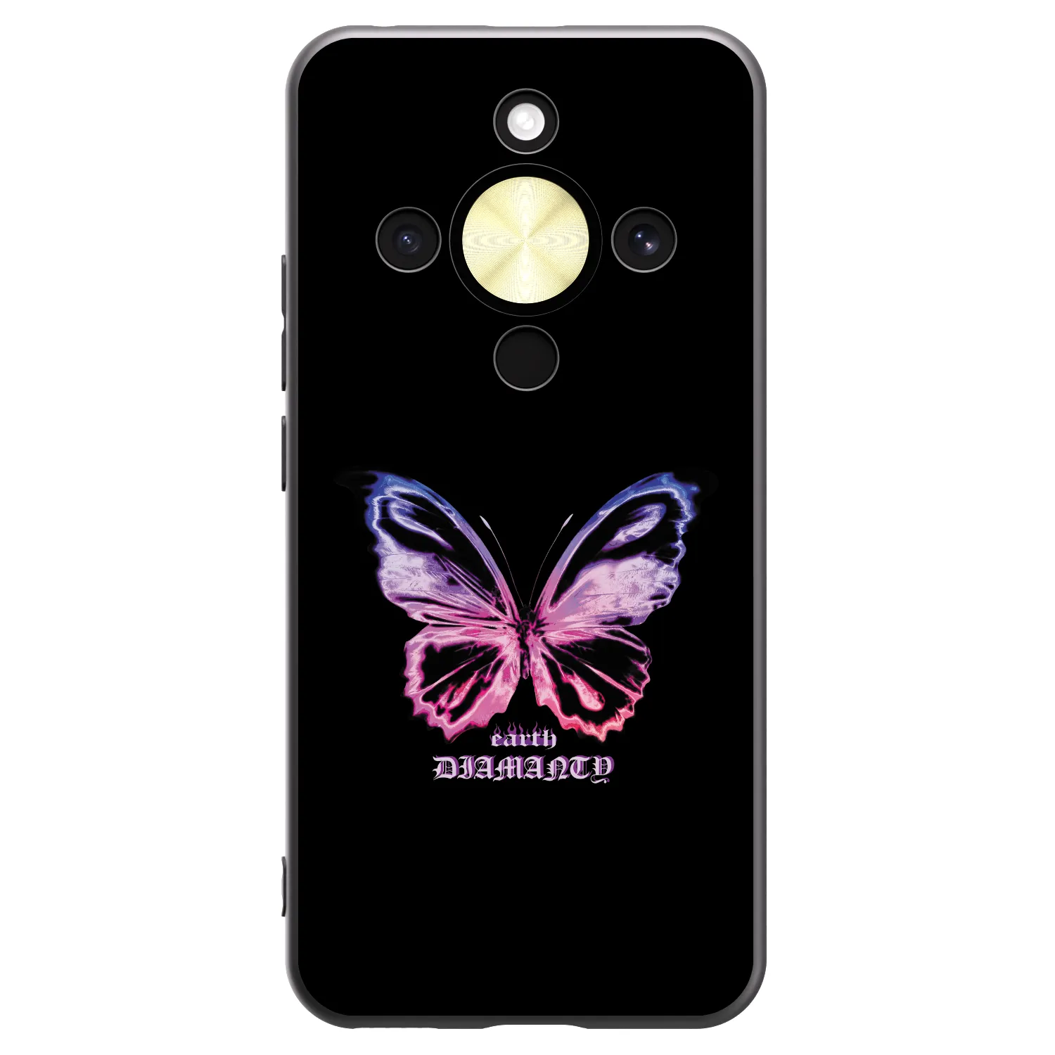 Picasee silikonski črni ovitek za Honor Magic8 Lite 5G - Diamanty Purple