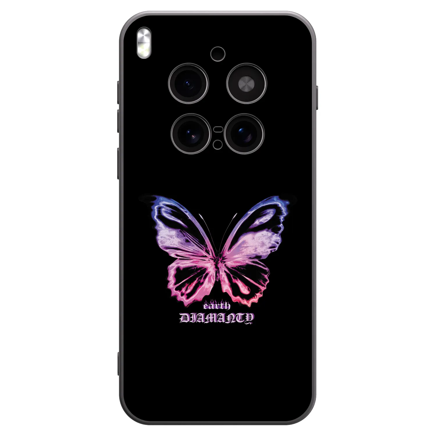 Picasee silikonski črni ovitek za Vivo X300 Pro - Diamanty Purple