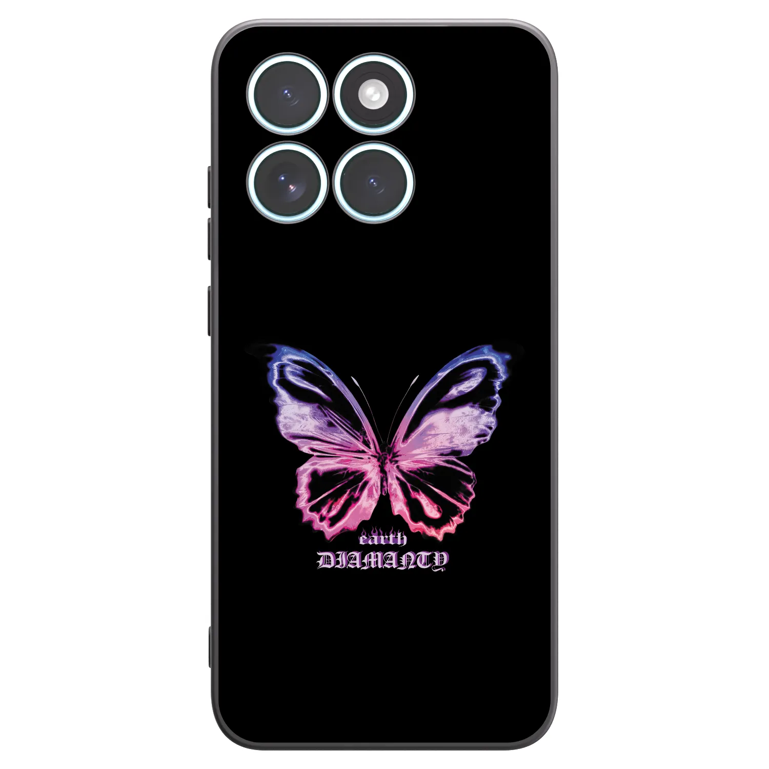 Picasee silikonski črni ovitek za Motorola Edge 70 Fusion - Diamanty Purple