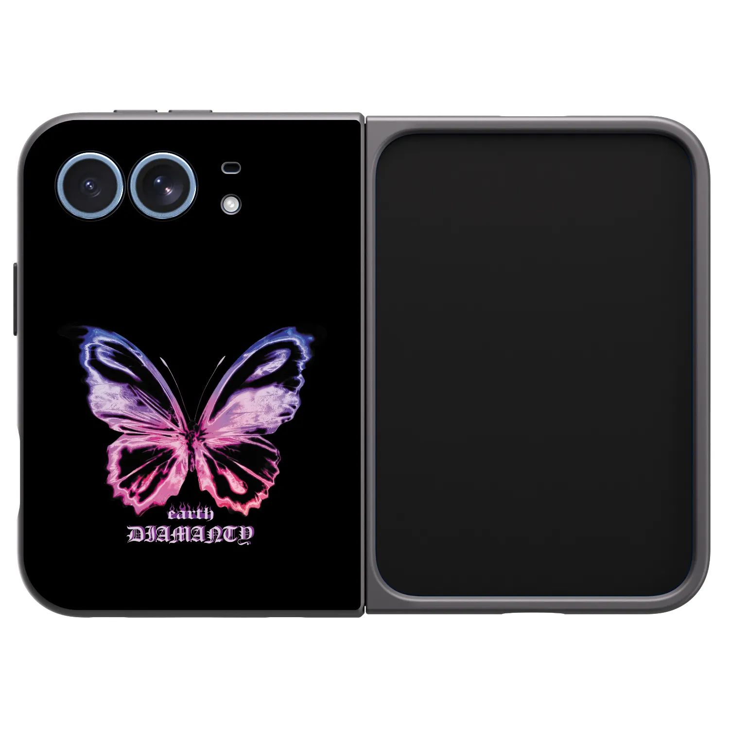 Picasee silikonski črni ovitek za Apple iPhone Duo - Diamanty Purple