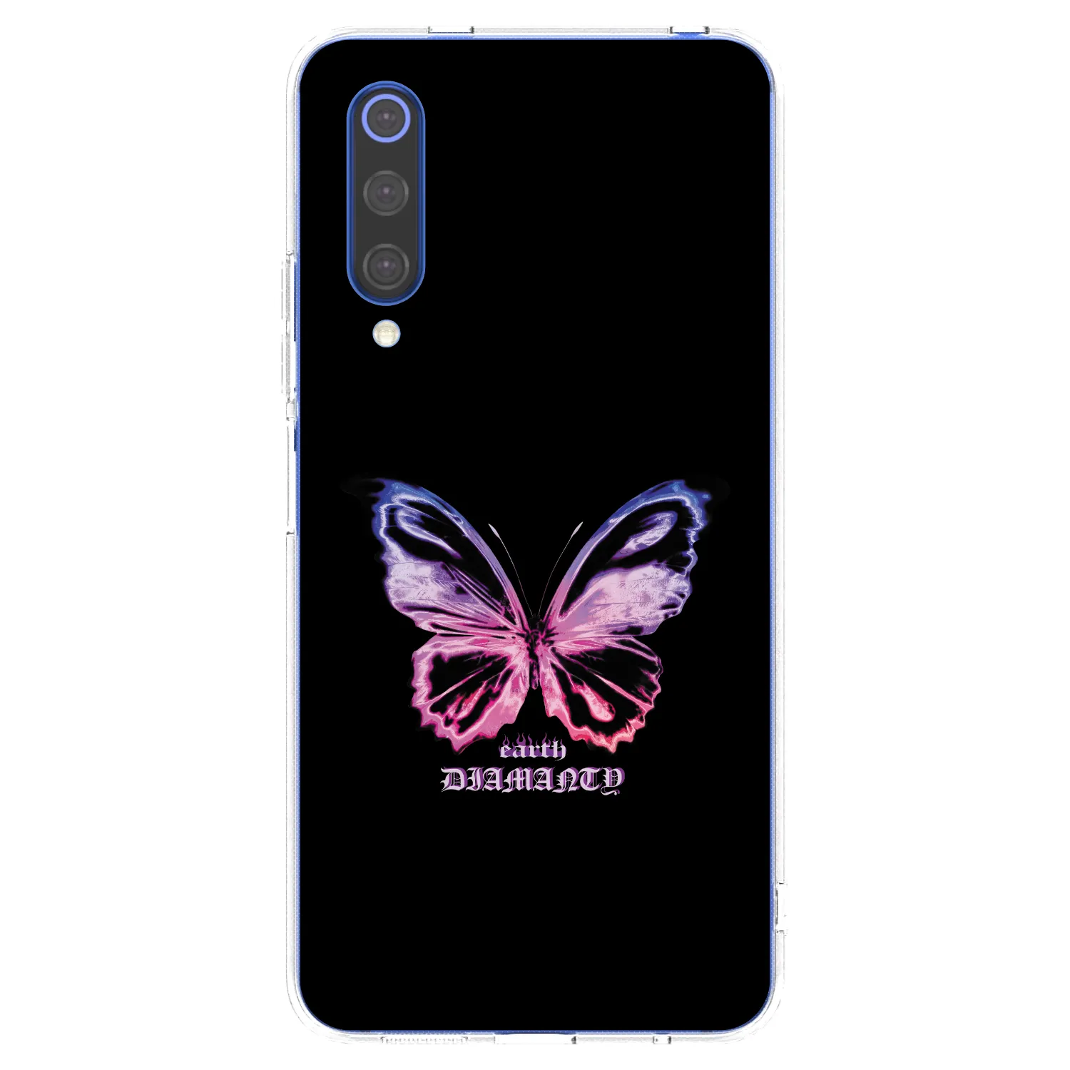 Picasee silikonski prozorni ovitek za Xiaomi Mi 9 SE - Diamanty Purple