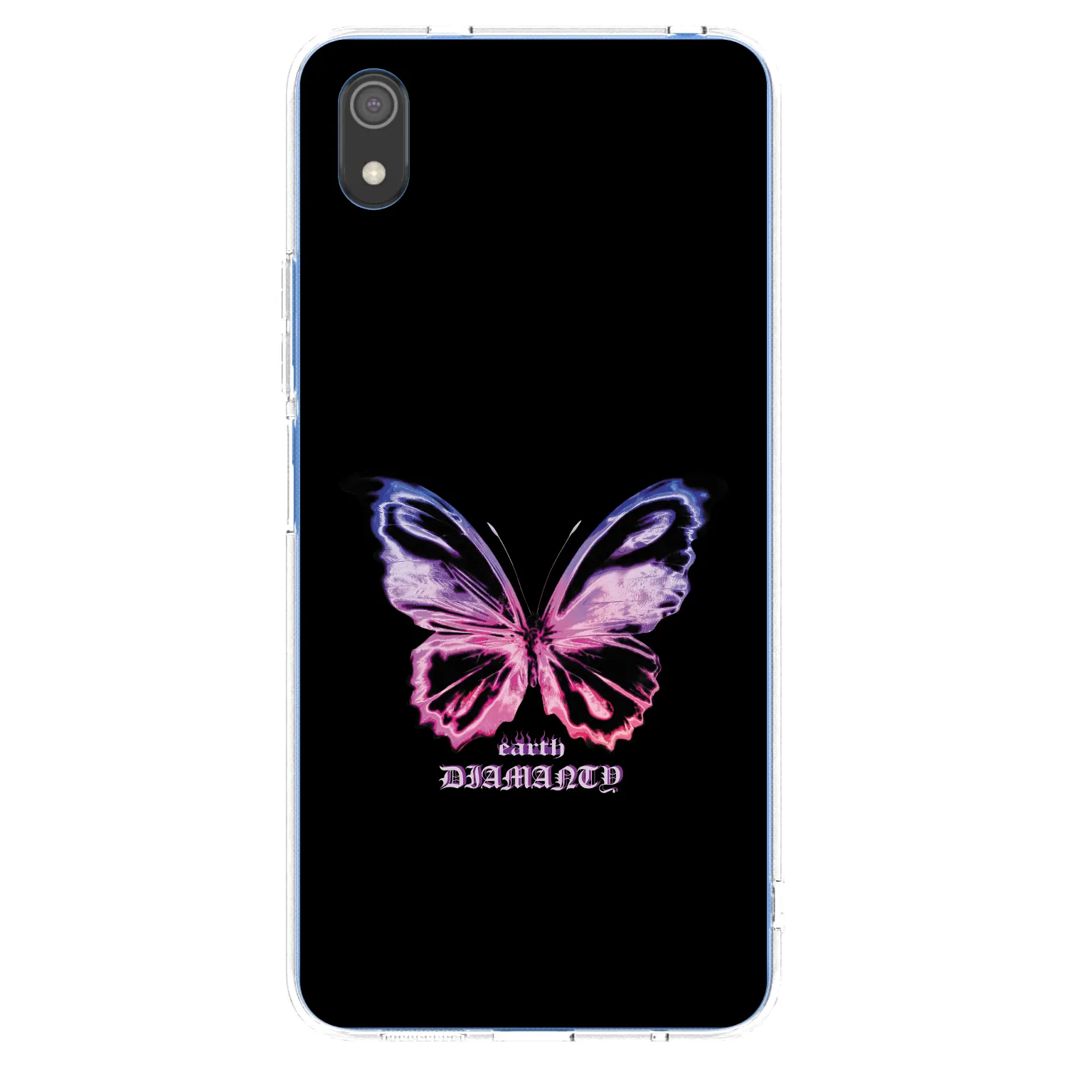 Picasee silikonski prozorni ovitek za Xiaomi Redmi 7A - Diamanty Purple