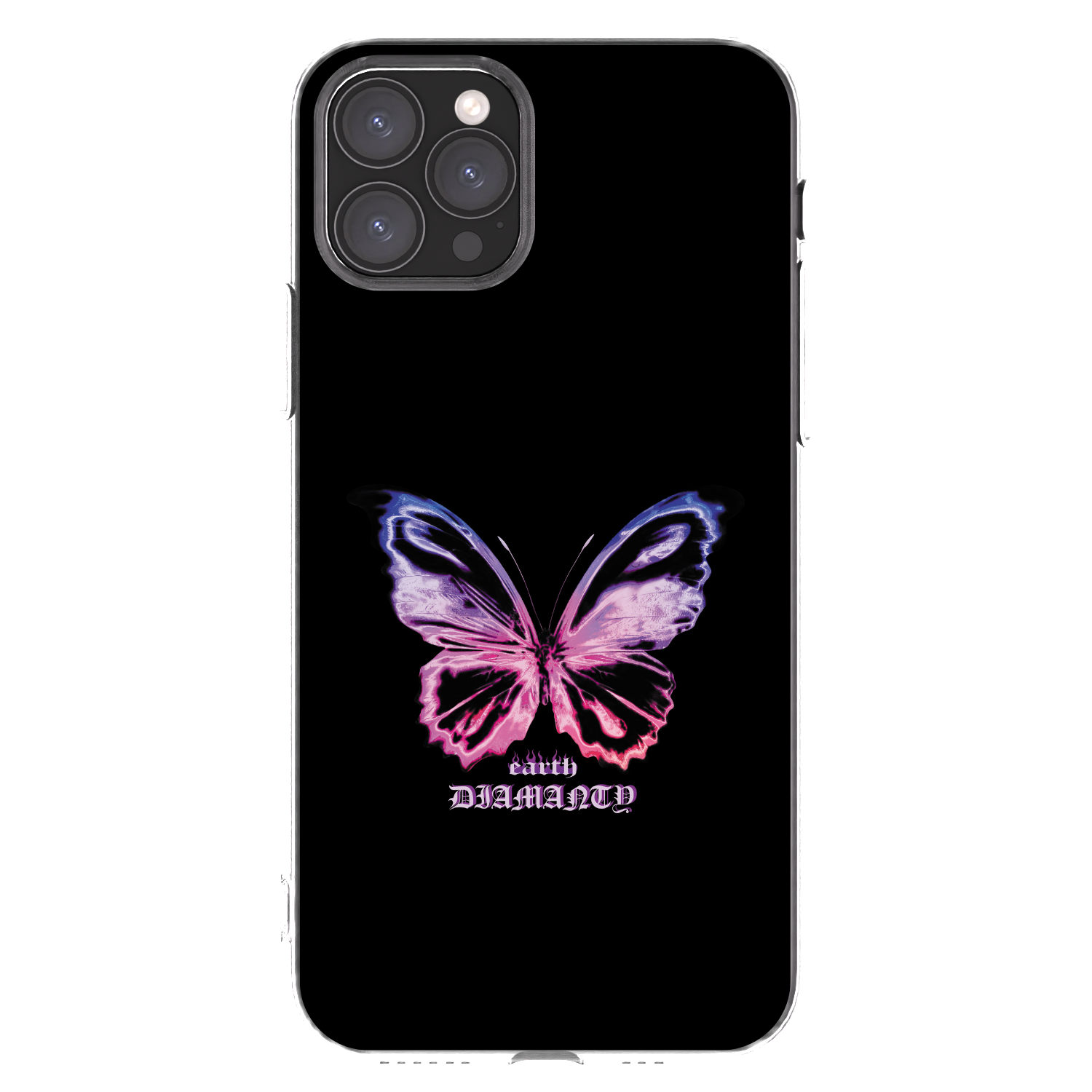 Picasee silikonski prozorni ovitek za Apple iPhone 11 Pro - Diamanty Purple