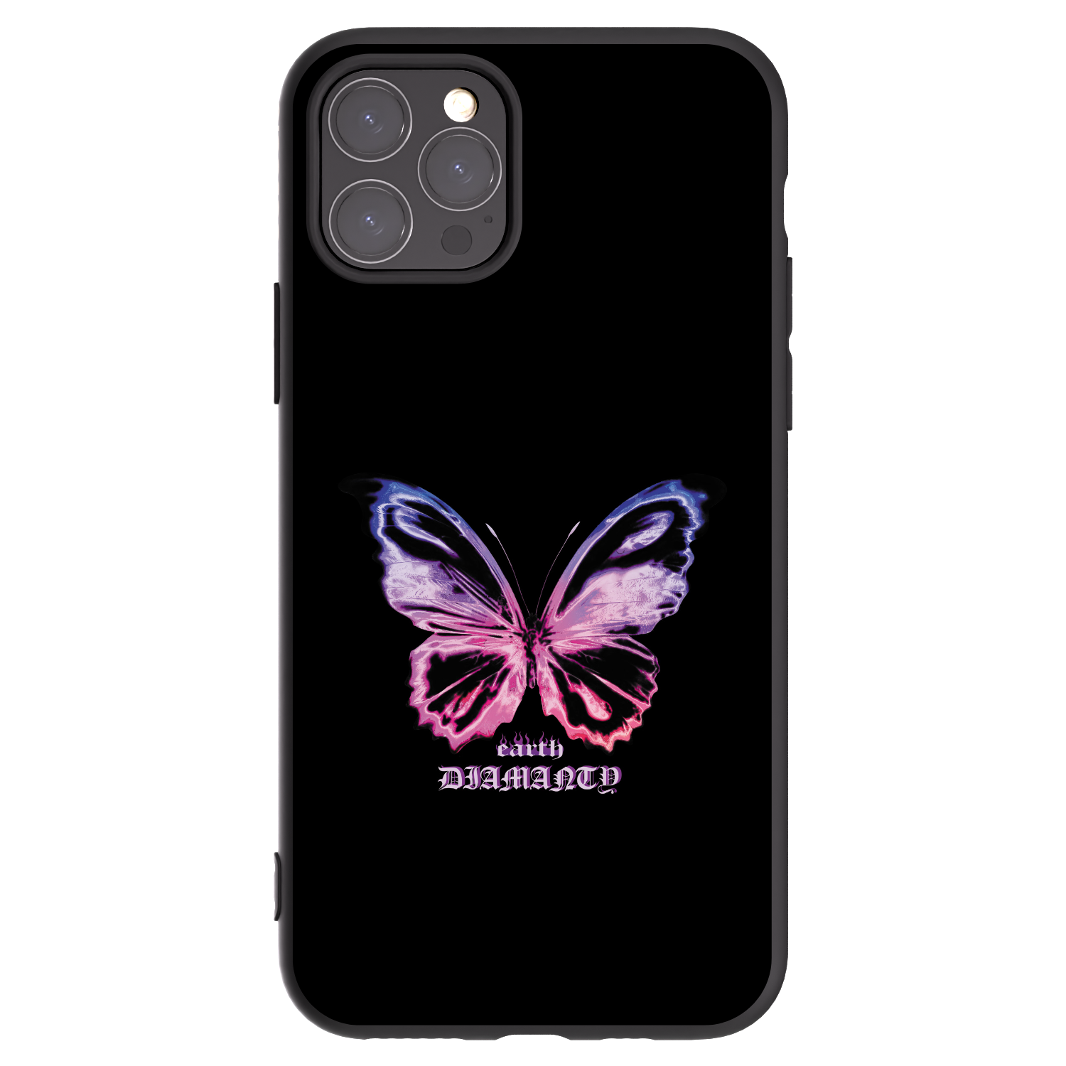 Picasee silikonski črni ovitek za Apple iPhone 11 Pro - Diamanty Purple